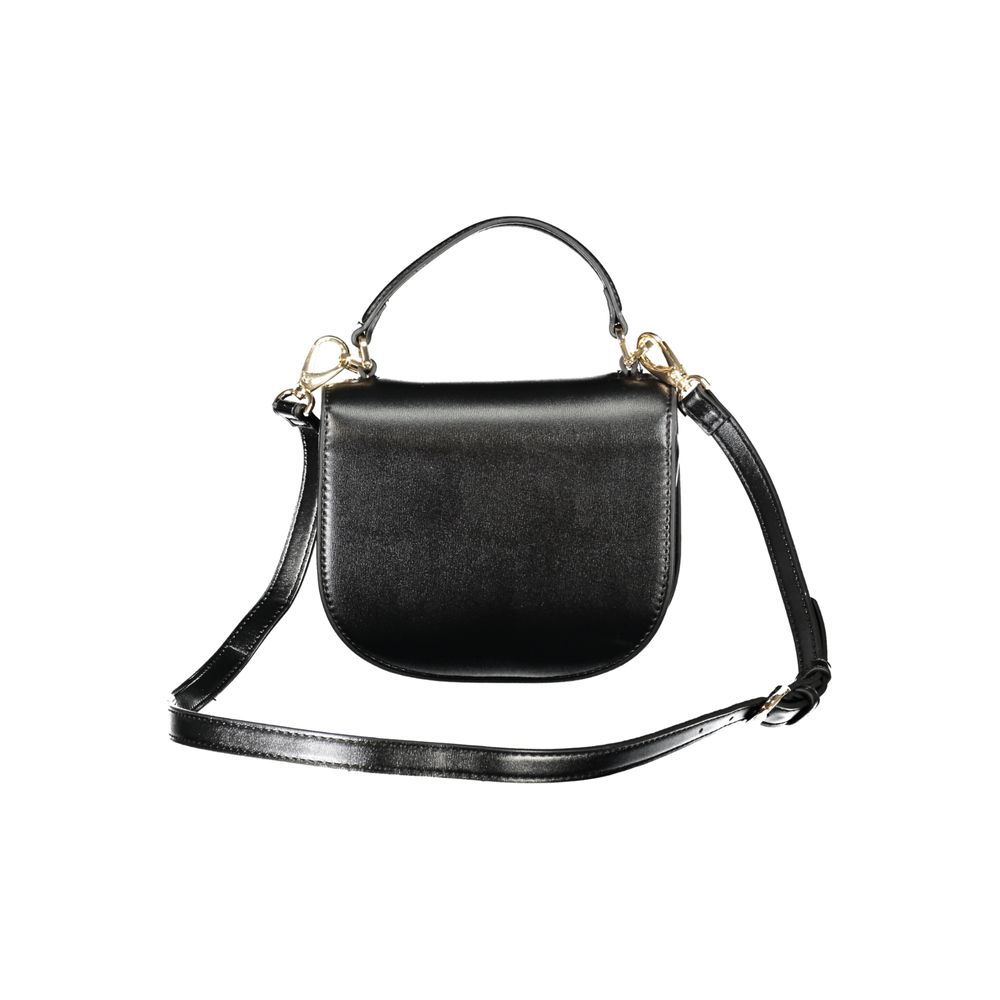 Mario Valentino Nero Polyurethane Women's Bag with Handle and Shoulder Strap | Regal Royce