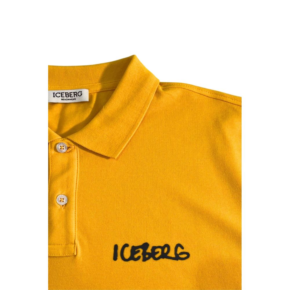 Iceberg Yellow Cotton Men Polo Shirt | Regal Royce