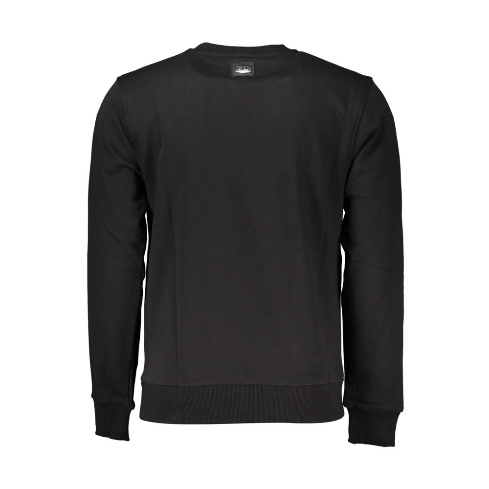 Cavalli Class Black Cotton Men Sweatshirt | Regal Royce