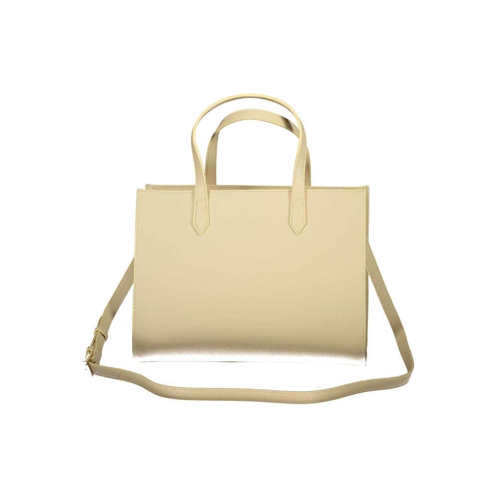 Mario Valentino Beige Polyurethane Women Handbag | Regal Royce