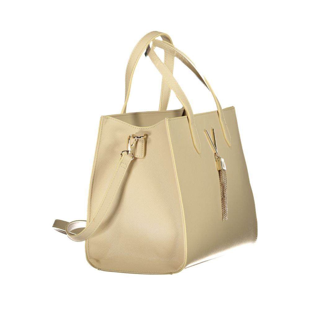 Mario Valentino Beige Polyurethane Women Handbag | Regal Royce