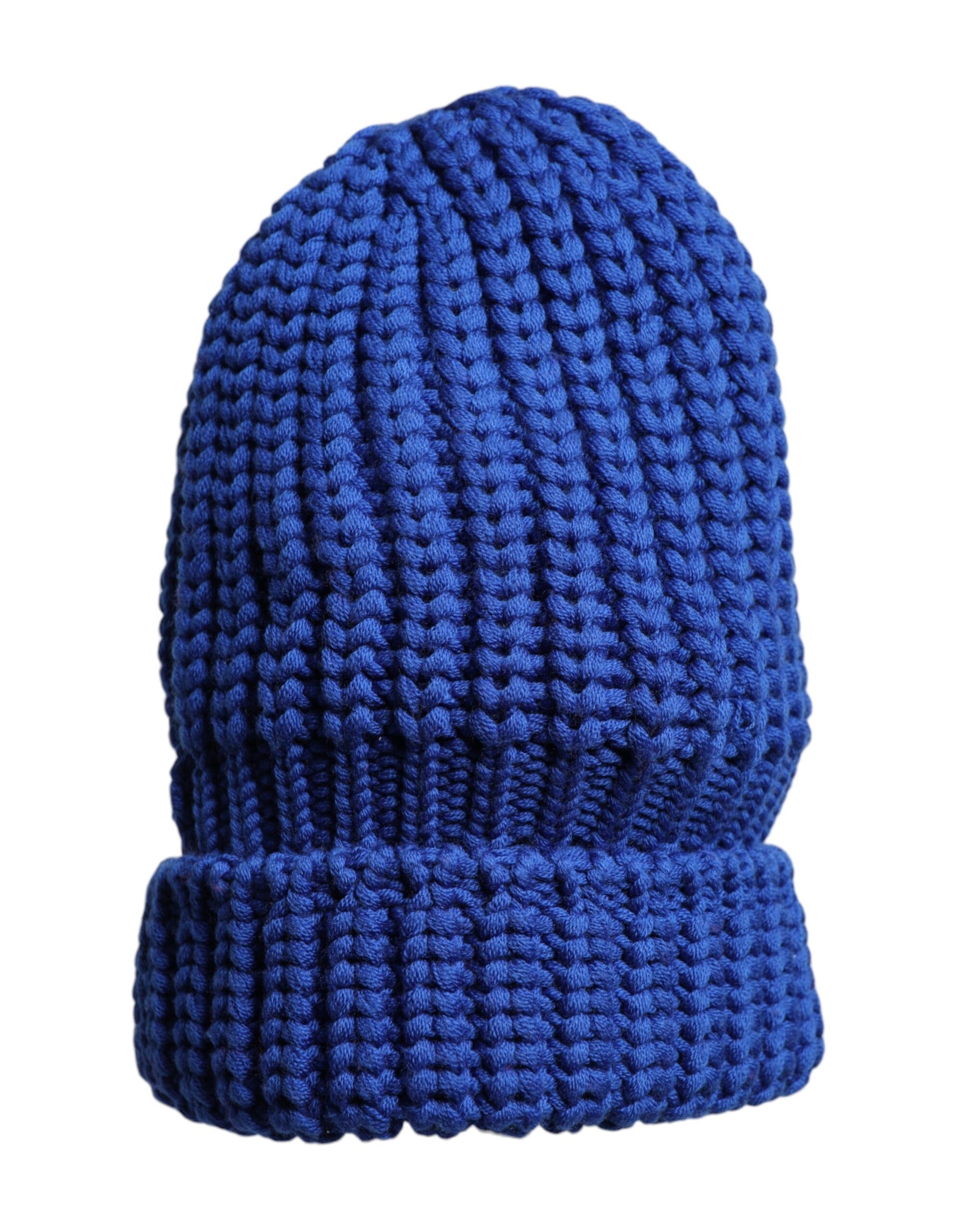 Dolce & Gabbana Blue Wool Knitted Winter Beanie Hat | Regal Royce