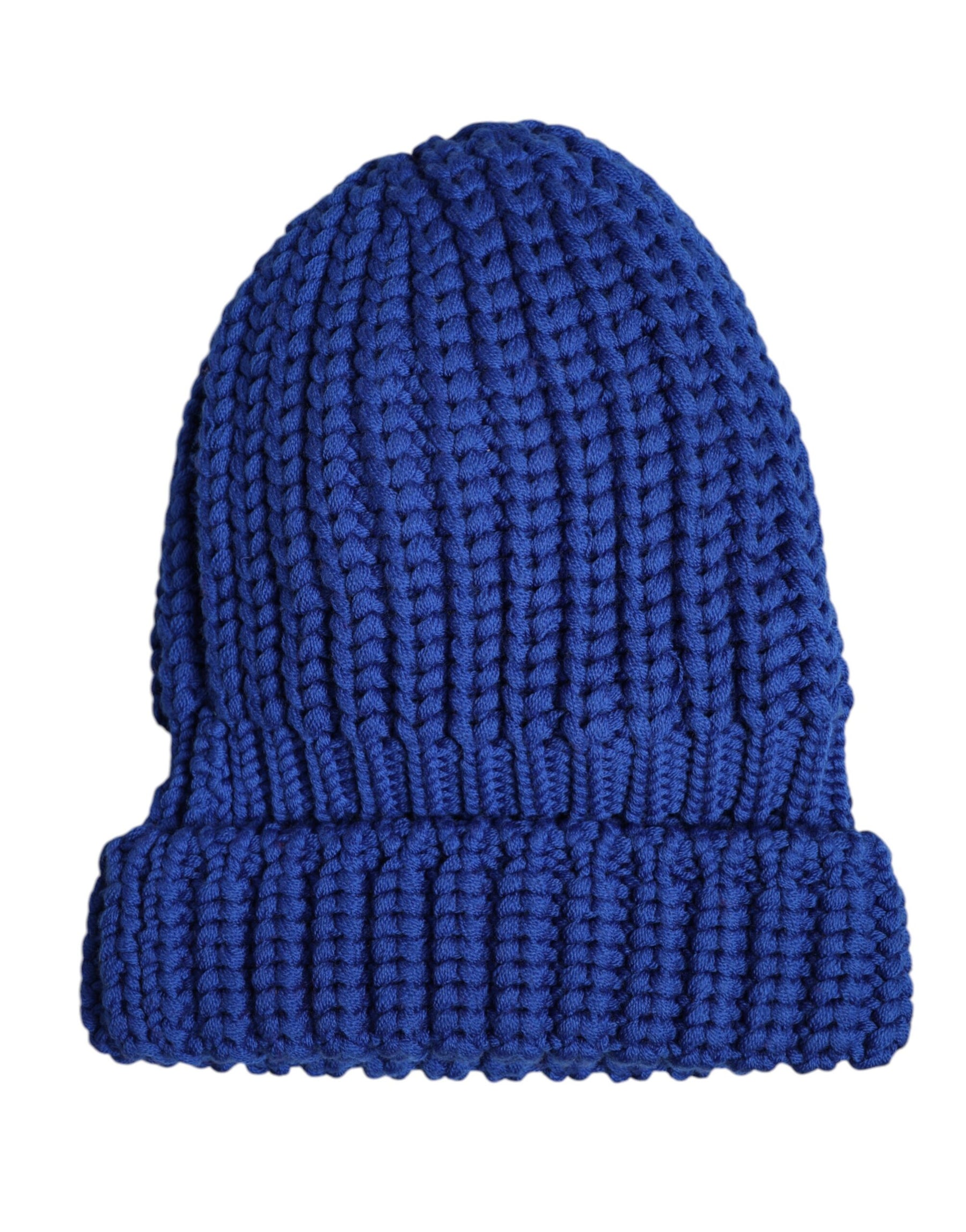 Dolce & Gabbana Blue Wool Knitted Winter Beanie Hat | Regal Royce