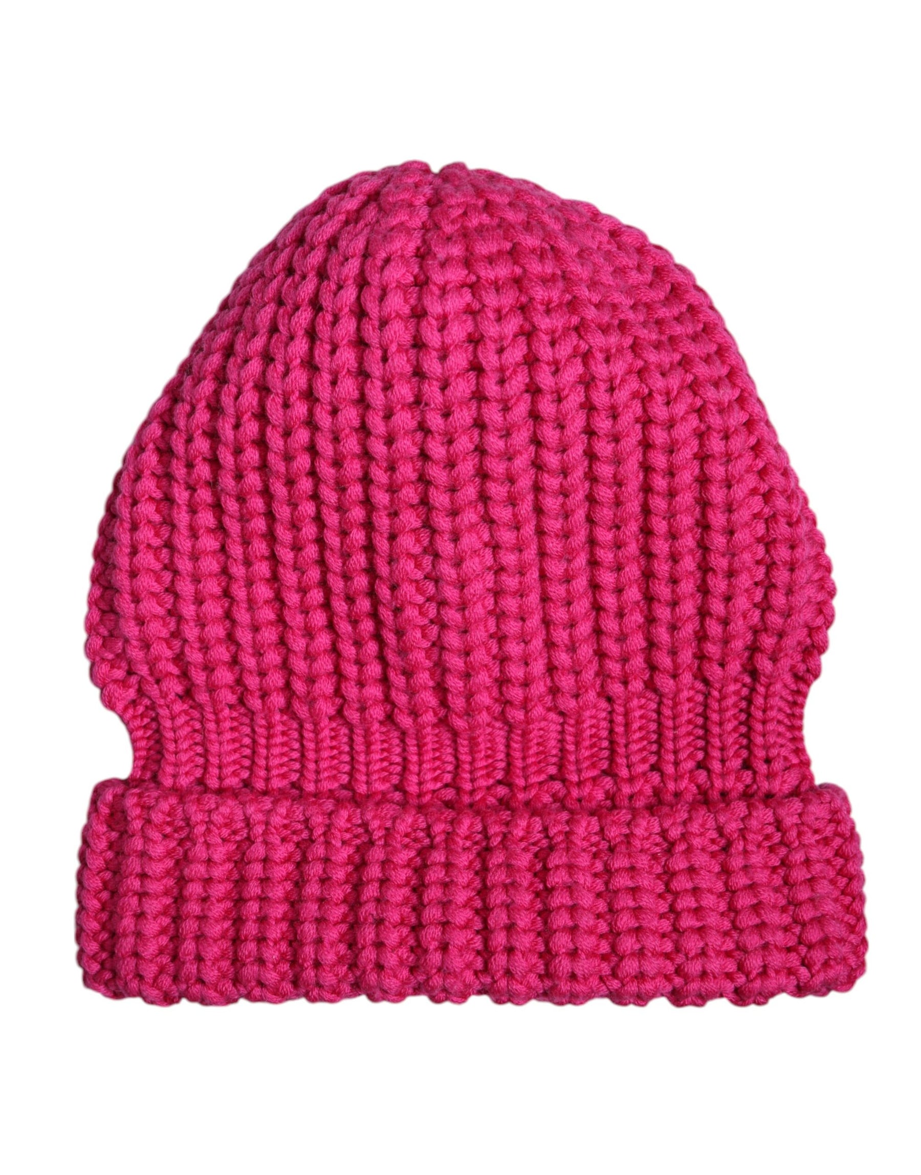 Dolce & Gabbana Pink Solid Wool Knitted Winter Beanie Hat | Regal Royce