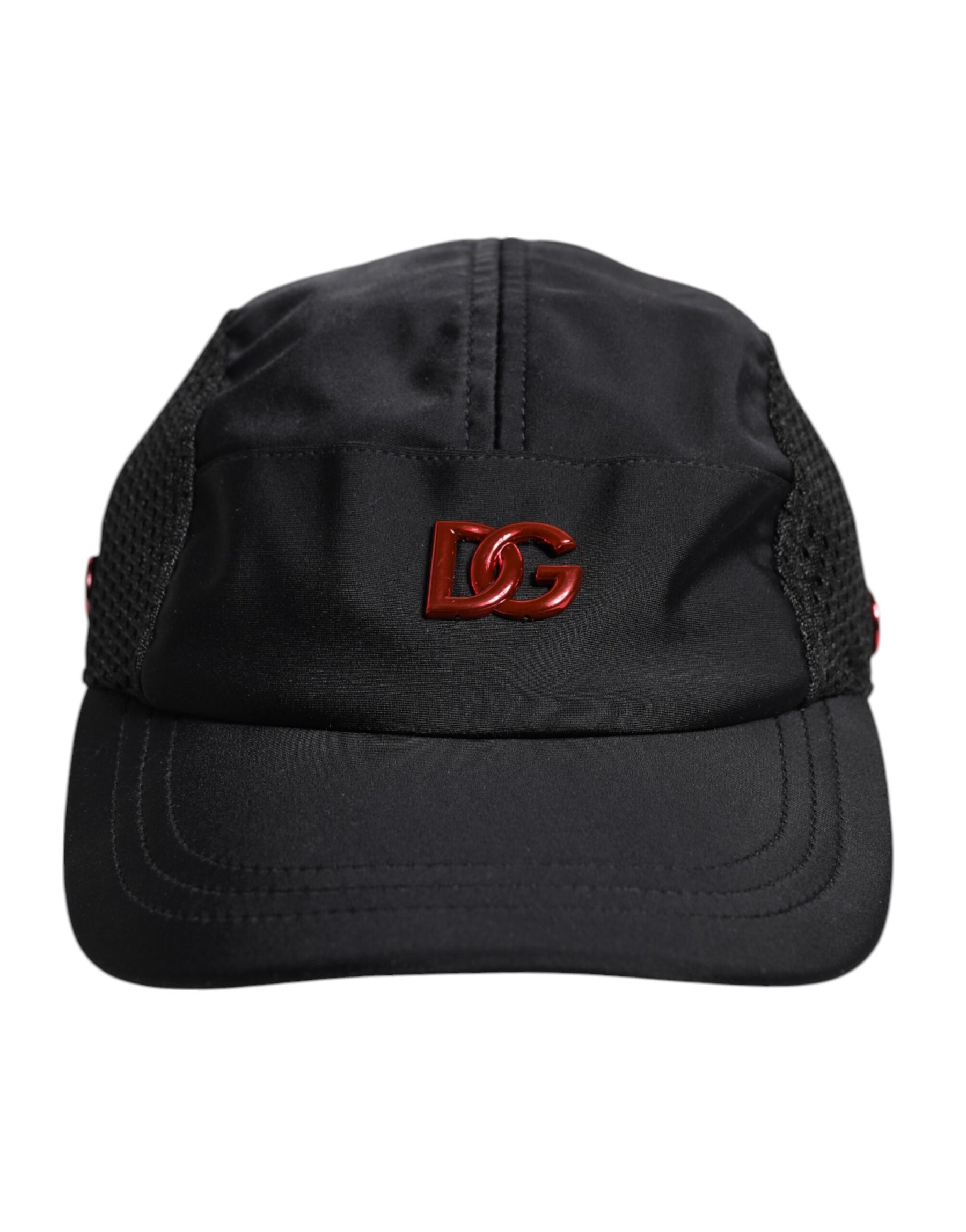 Dolce & Gabbana Black Nylon DG Logo 6 Panels Baseball Cap | Regal Royce