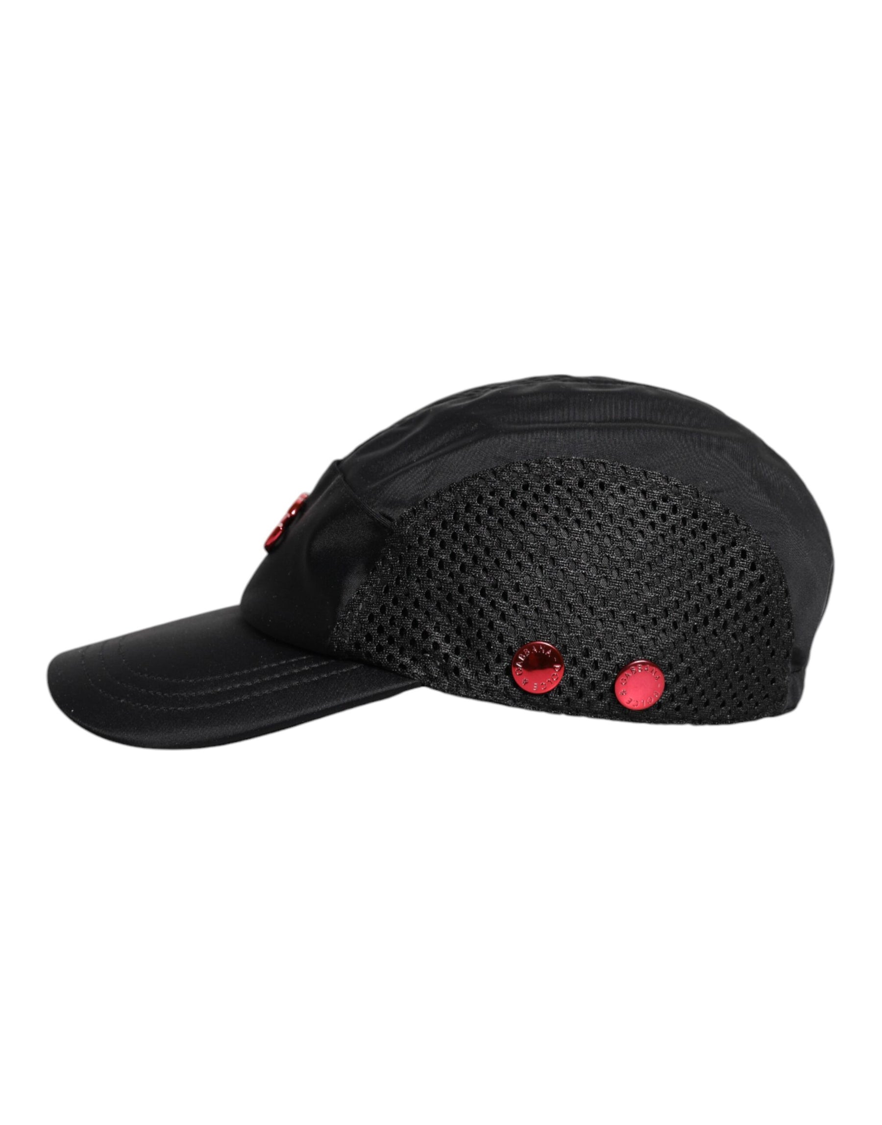 Dolce & Gabbana Black Nylon DG Logo 6 Panels Baseball Cap | Regal Royce