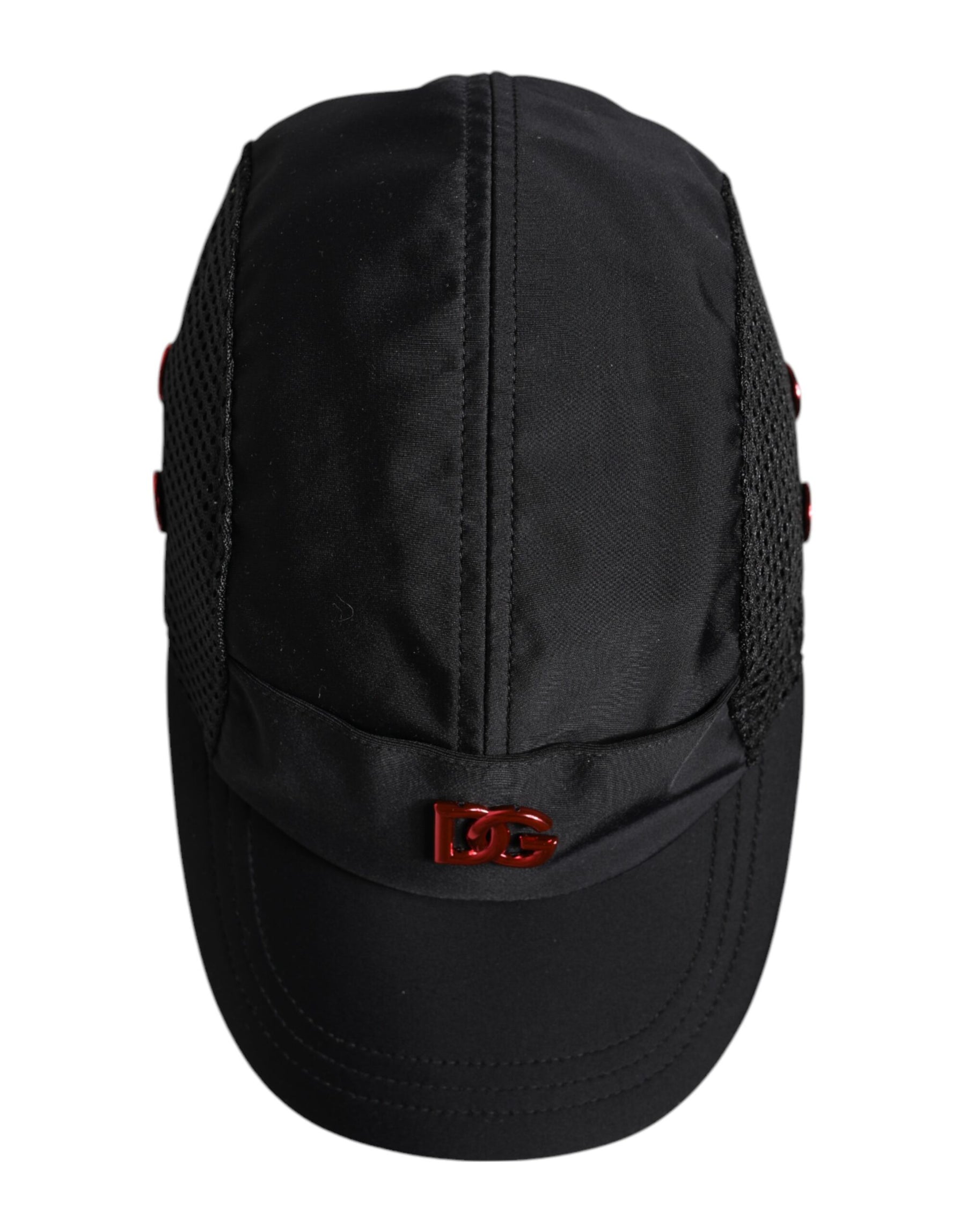 Dolce & Gabbana Black Nylon DG Logo 6 Panels Baseball Cap | Regal Royce