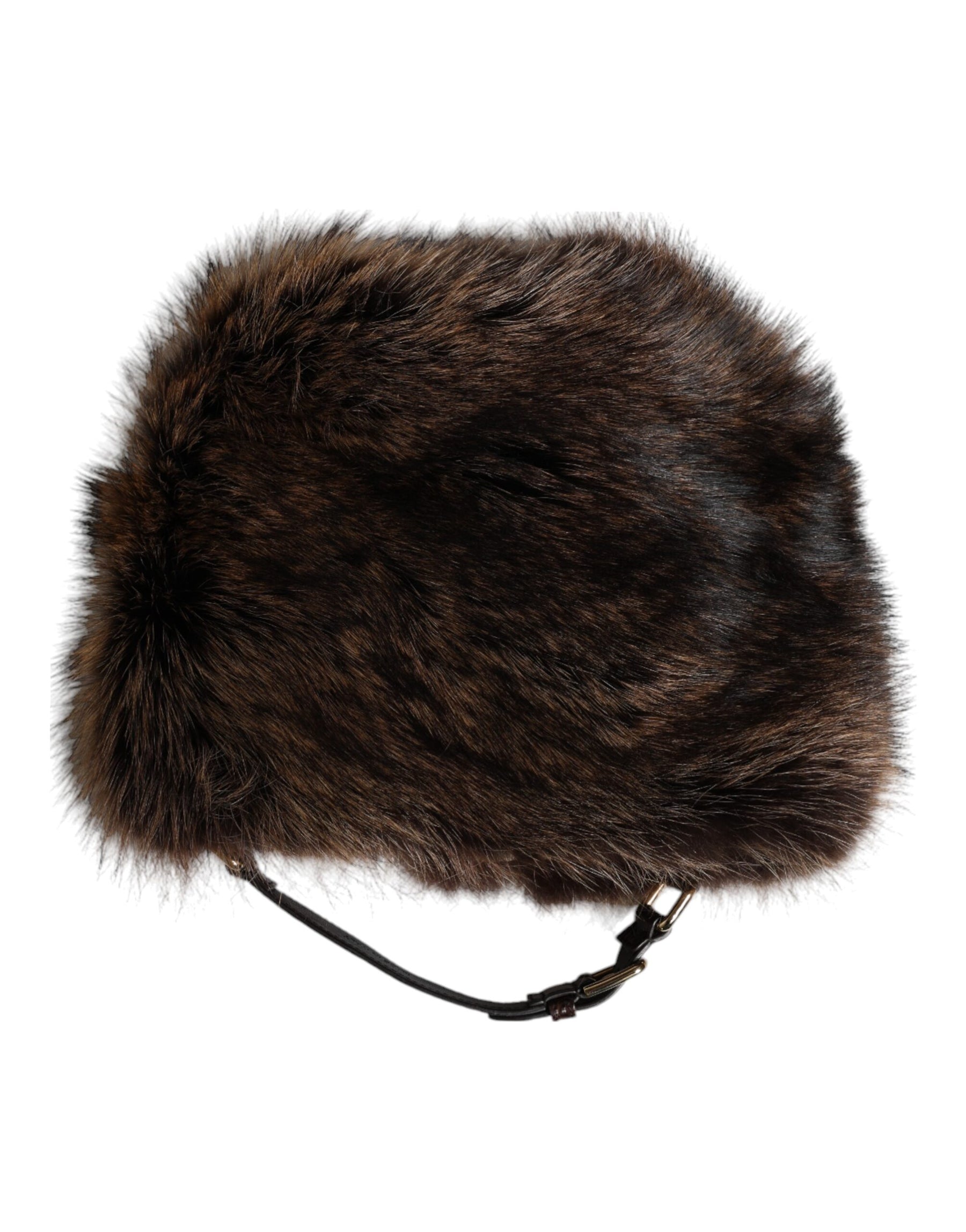 Dolce & Gabbana Brown Fur Women Bucket Hat | Regal Royce