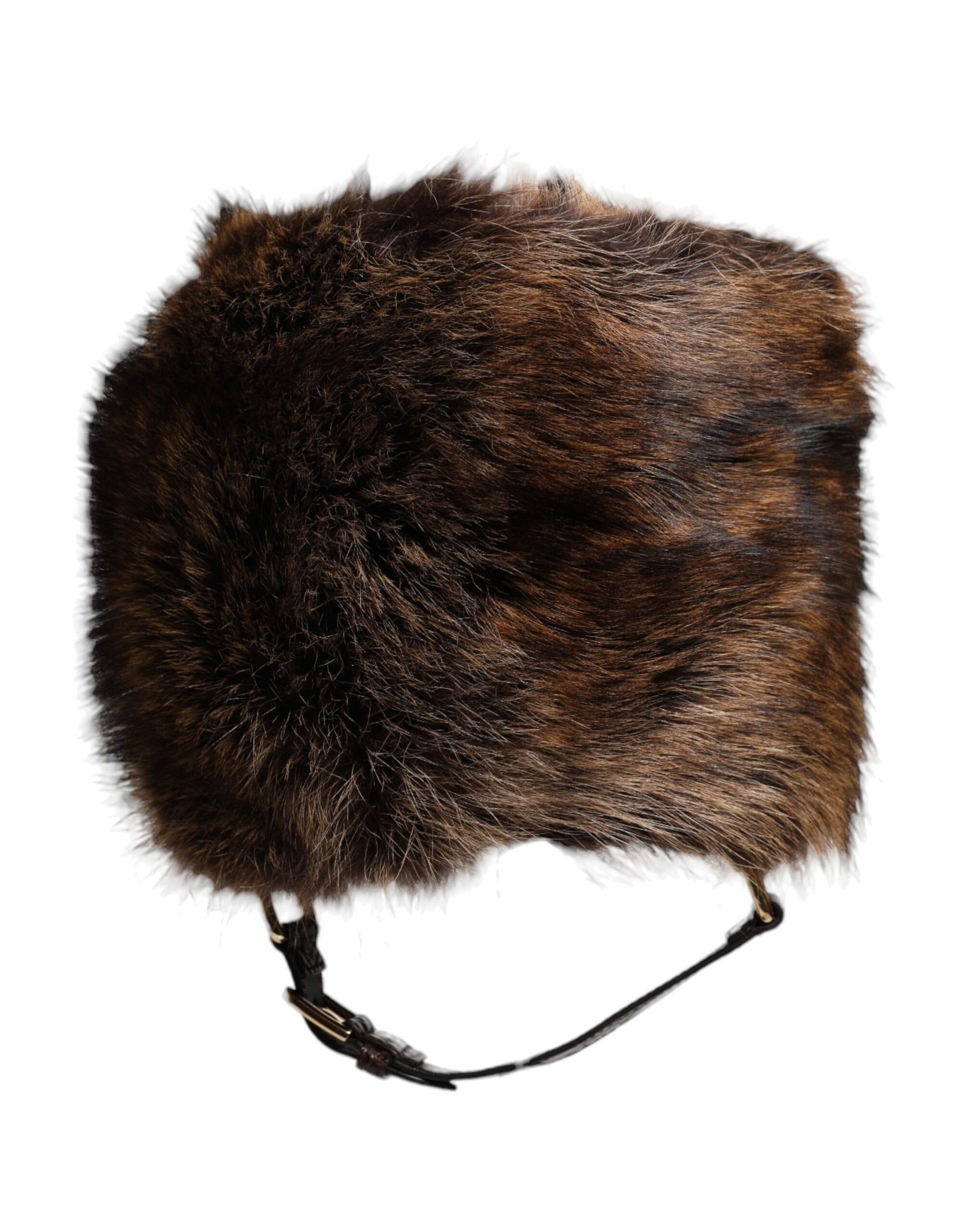 Dolce & Gabbana Brown Fur Women Bucket Hat | Regal Royce