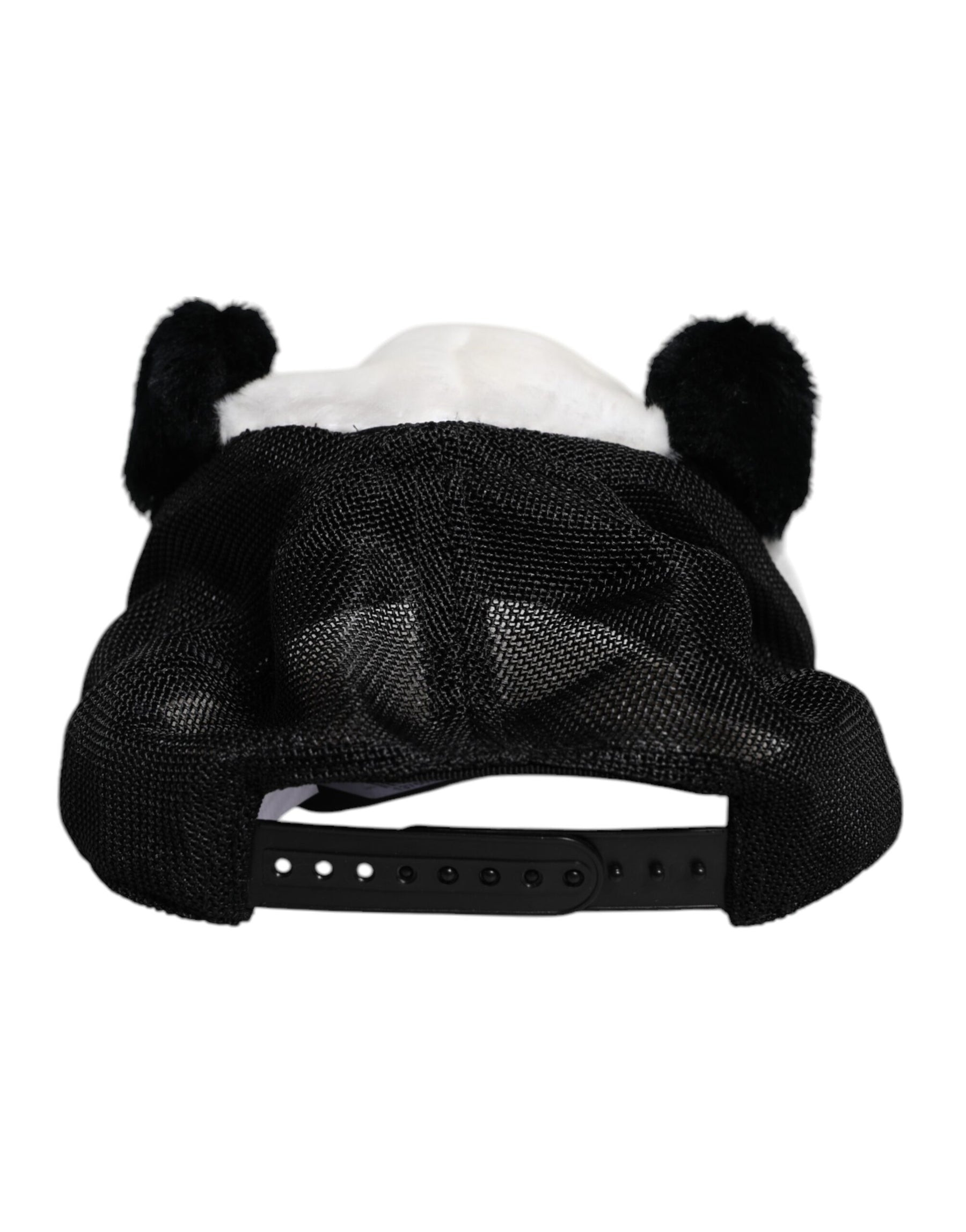 Dolce & Gabbana Black White Panda Fur Women Baseball Cap | Regal Royce