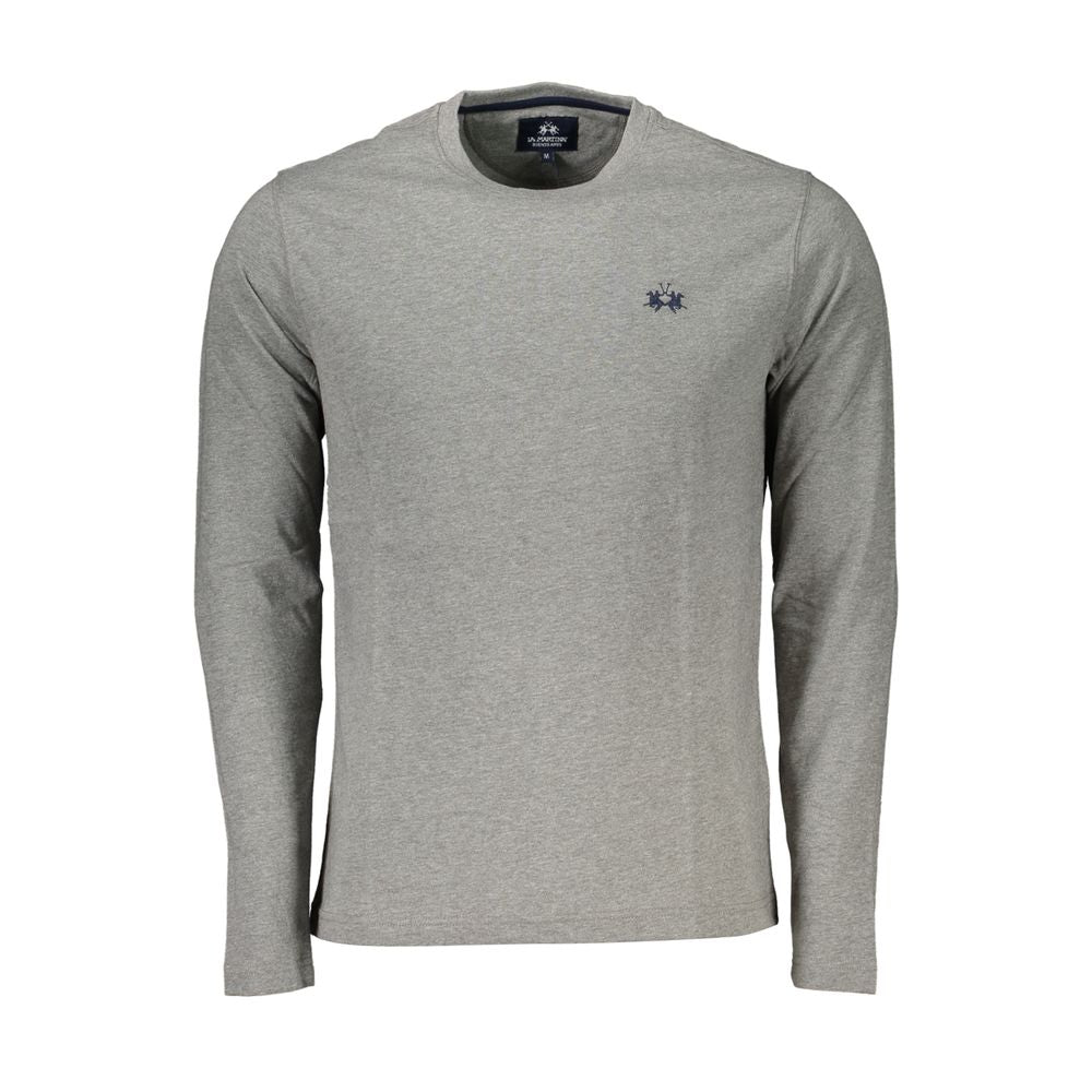 La Martina Grigio Cotton Men T-Shirt | Regal Royce