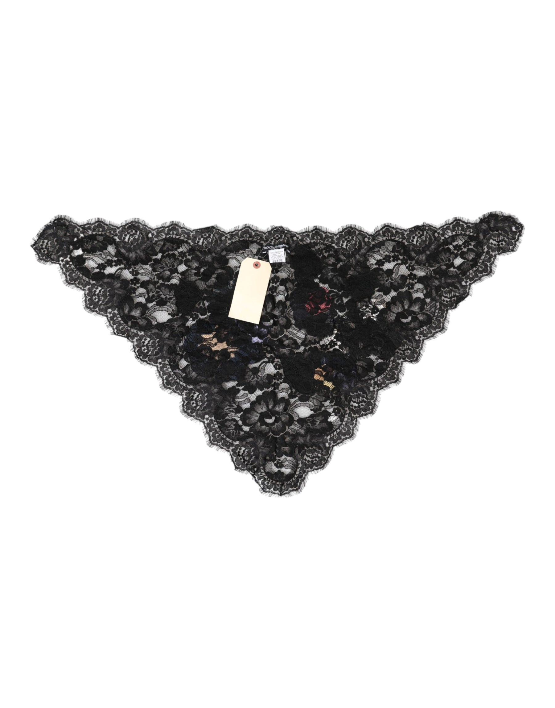 Dolce & Gabbana Black Lace Floral Applique Cotton Veil Hat | Regal Royce