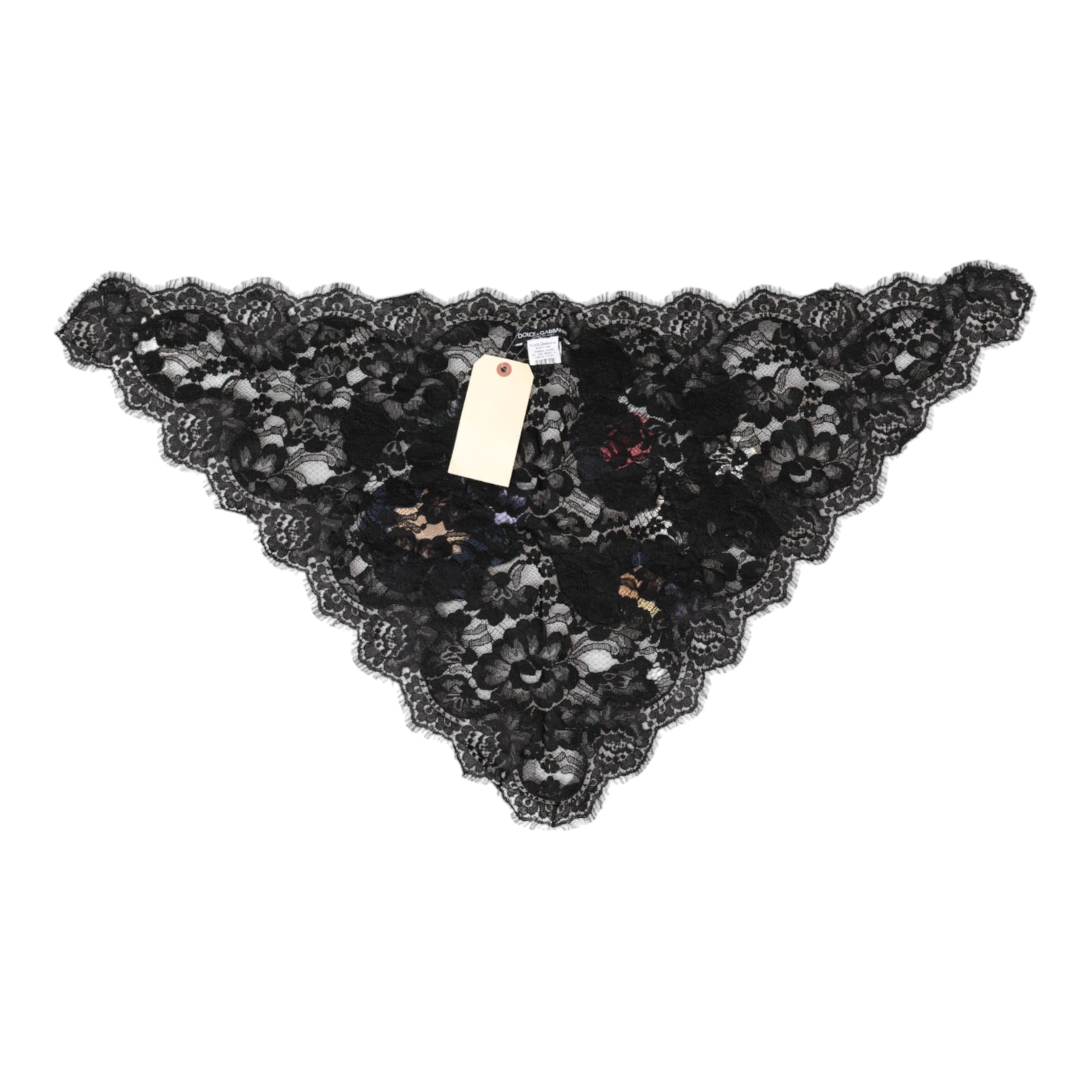 Dolce & Gabbana Black Lace Floral Applique Cotton Veil Hat | Regal Royce