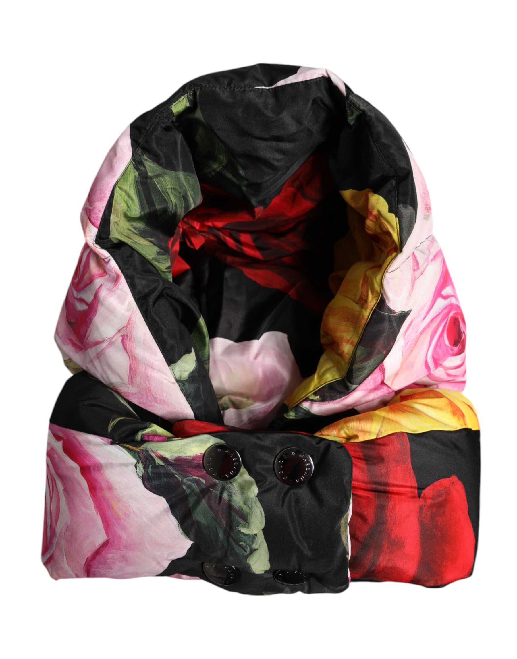 Dolce & Gabbana Black Floral Print Whole Head Wrap Hat | Regal Royce