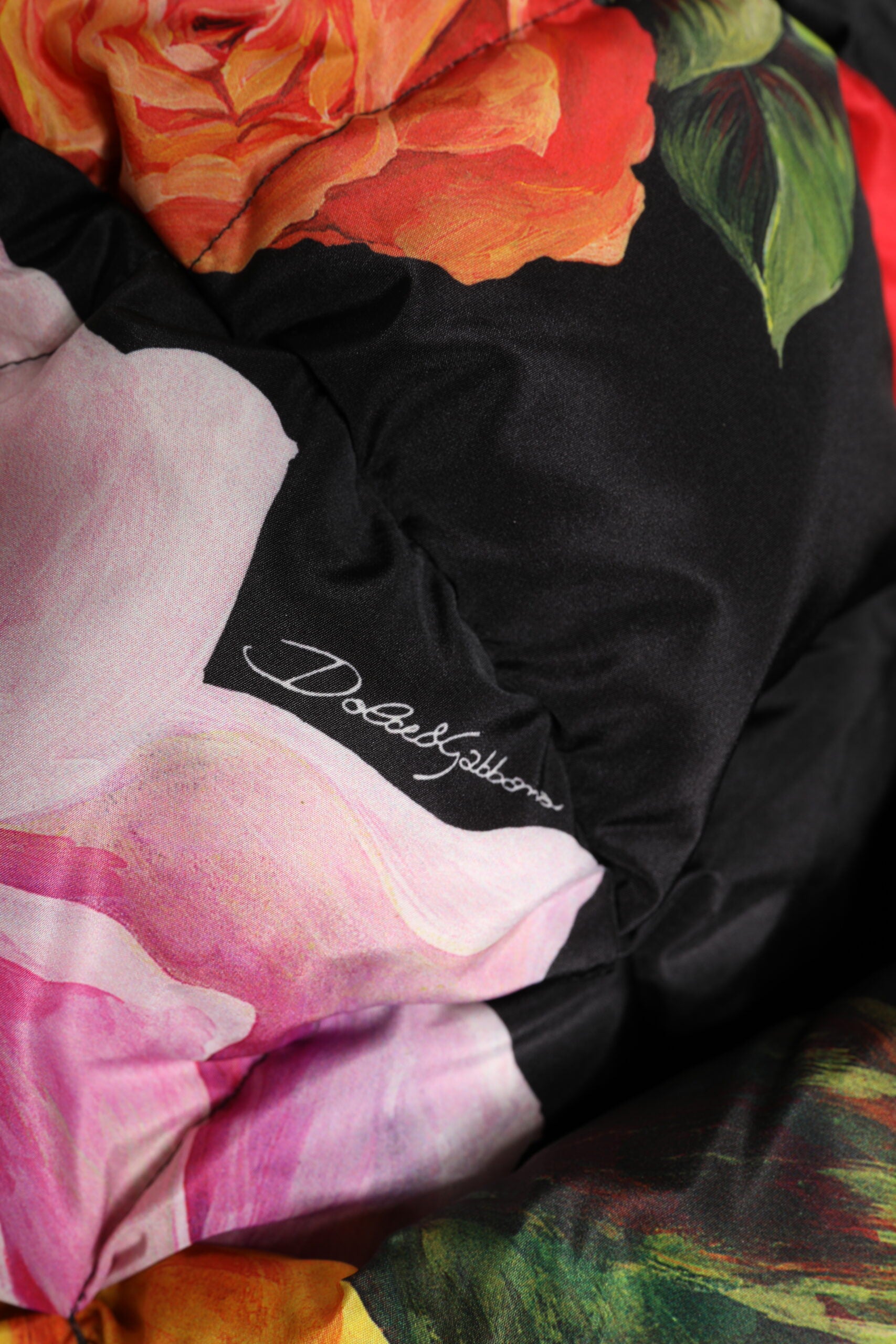 Dolce & Gabbana Black Floral Print Whole Head Wrap Hat | Regal Royce