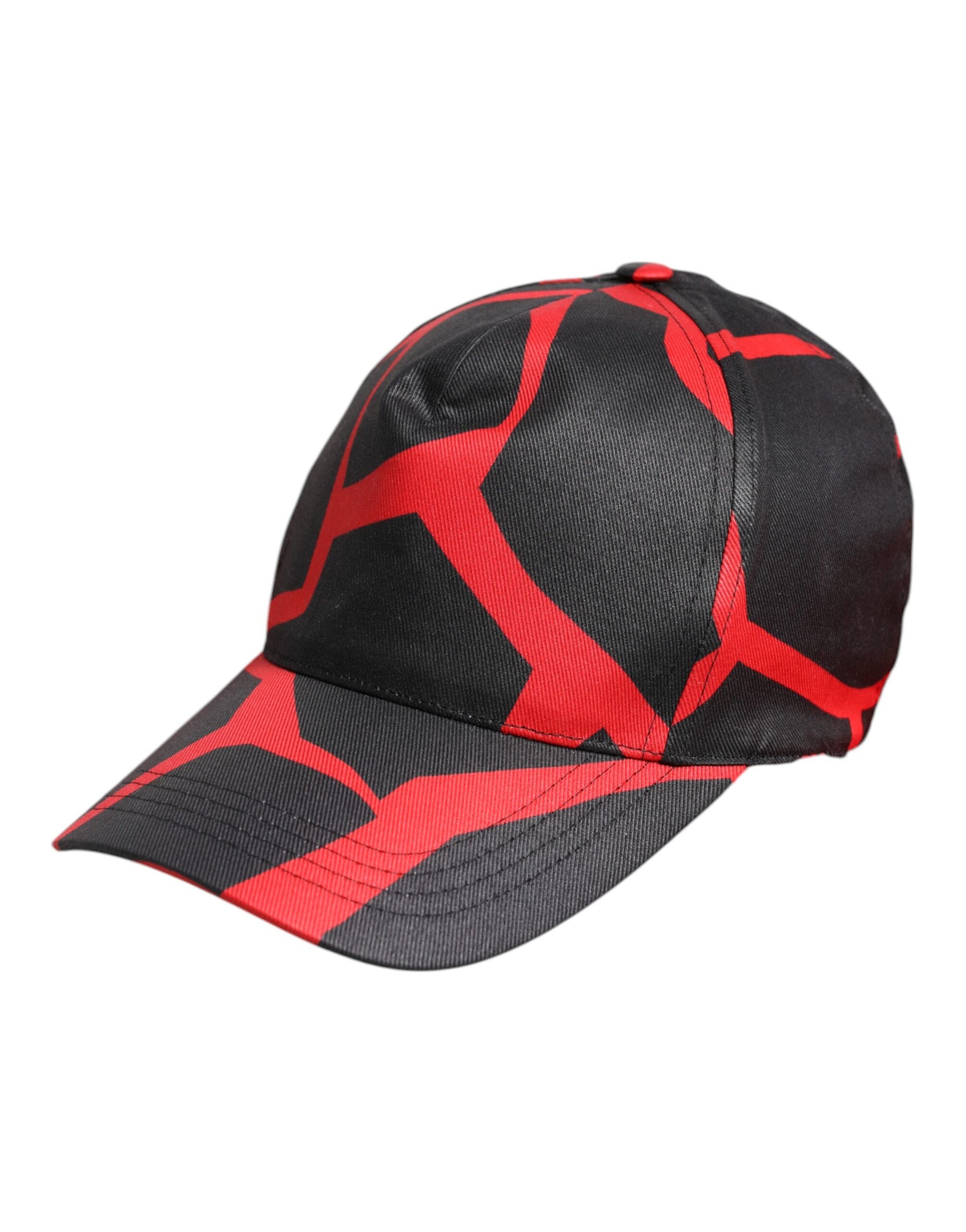 Dolce & Gabbana Red Black Lace Tulle Cotton Baseball Cap | Regal Royce