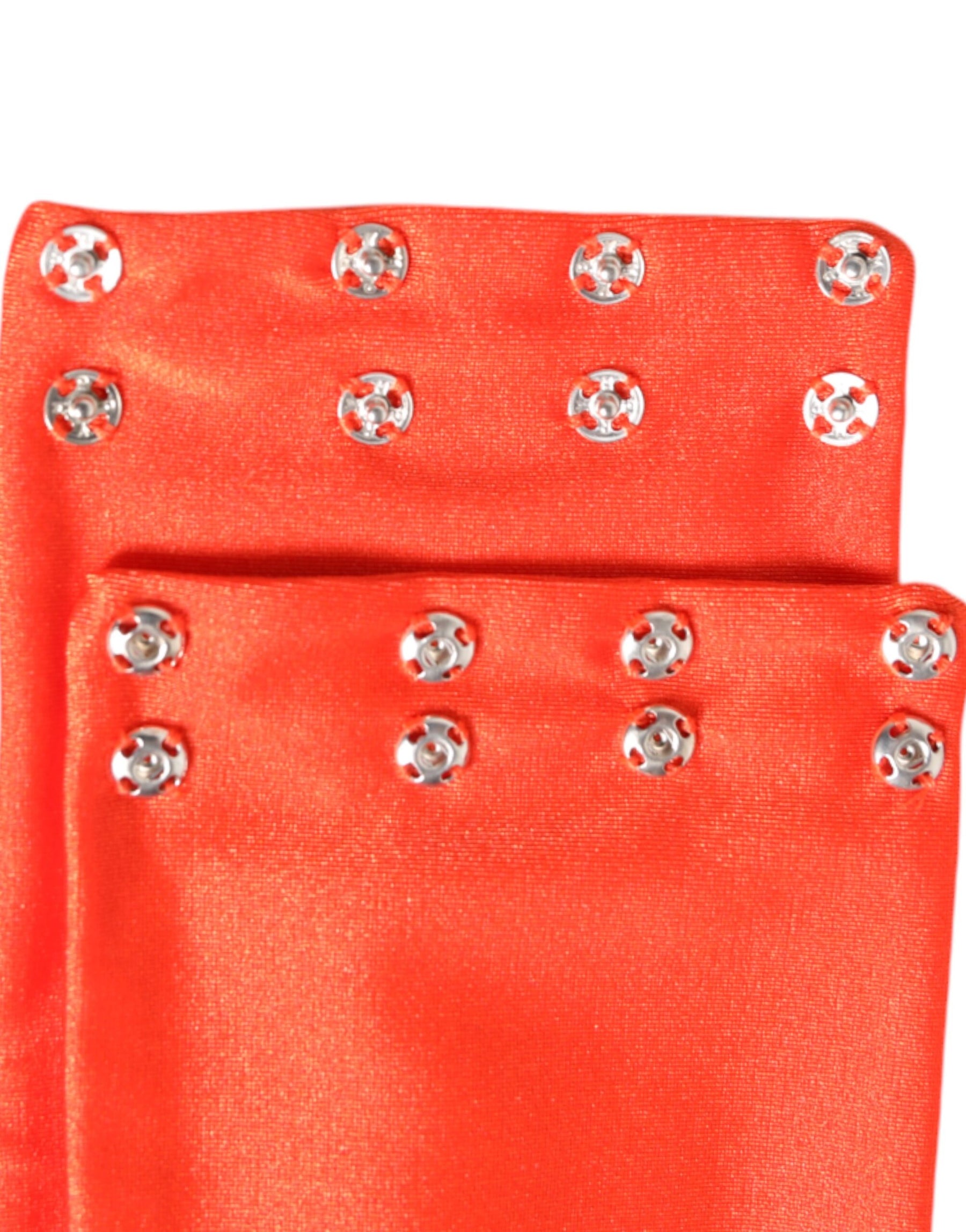 Dolce & Gabbana Orange Nylon Stretch Women Neck Warmer Scarf | Regal Royce