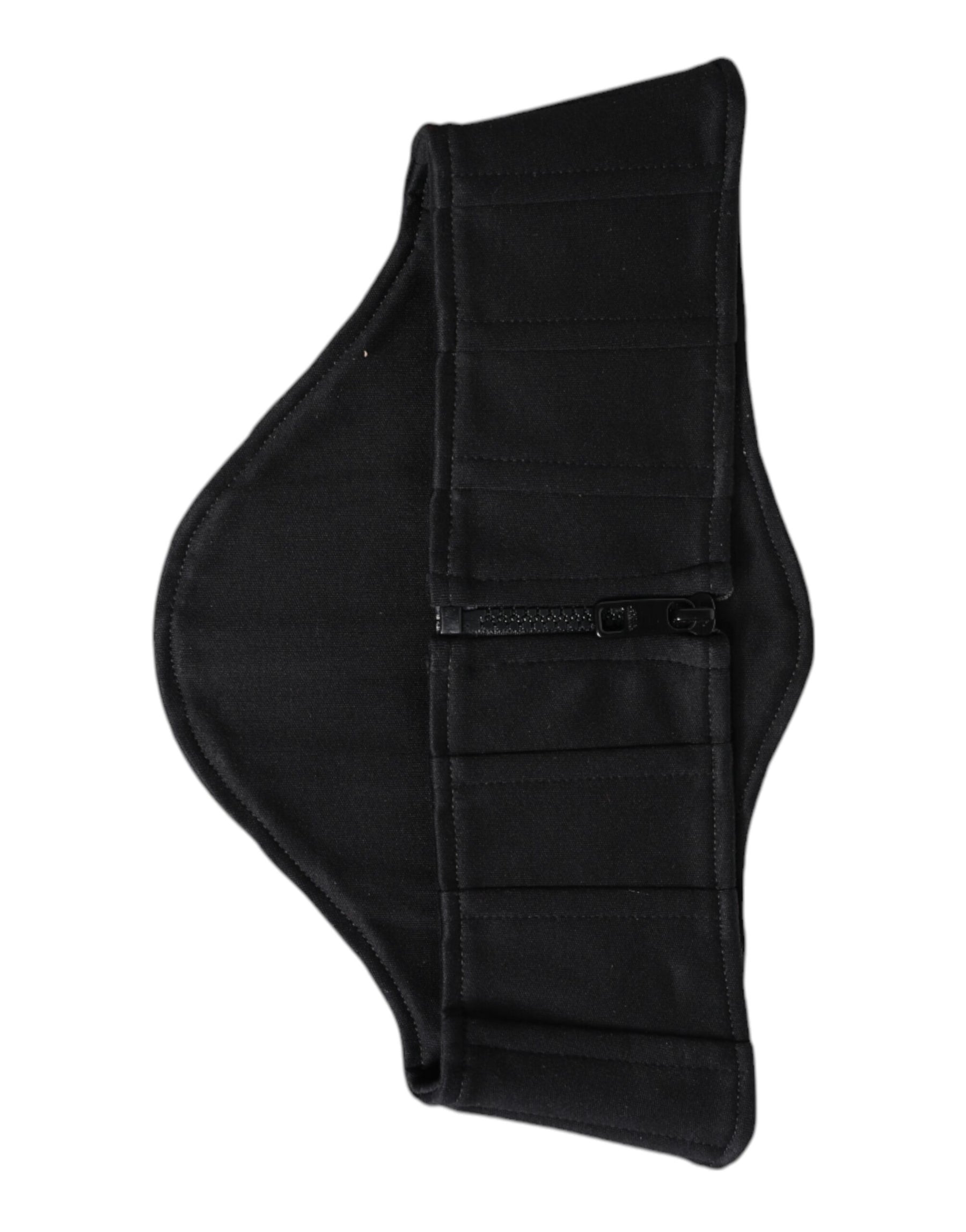 Dolce & Gabbana Black Cotton Waist Tuxedo Belt Cummerbund | Regal Royce