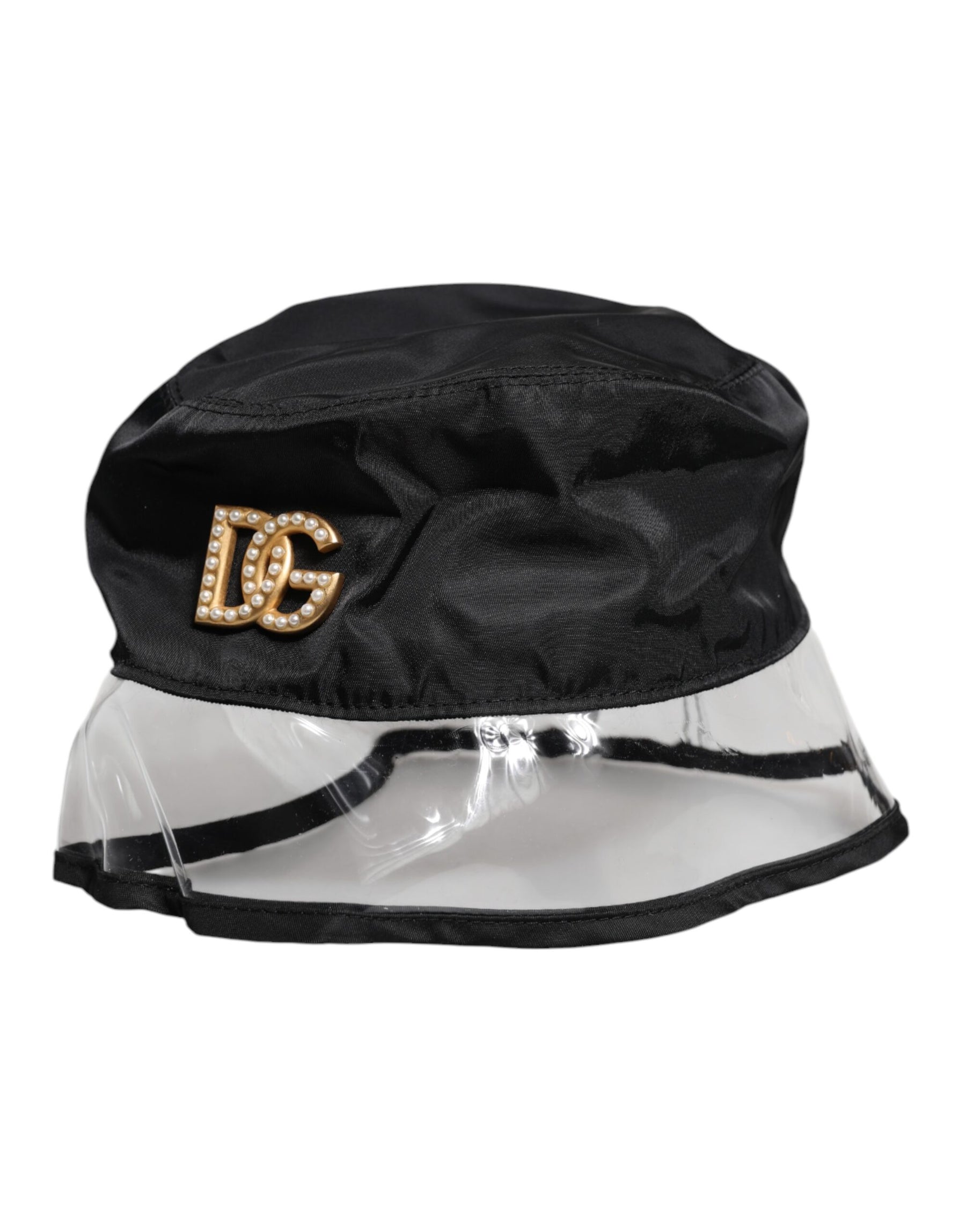Dolce & Gabbana Black Nylon PVC DG Logo Bucket Hat | Regal Royce