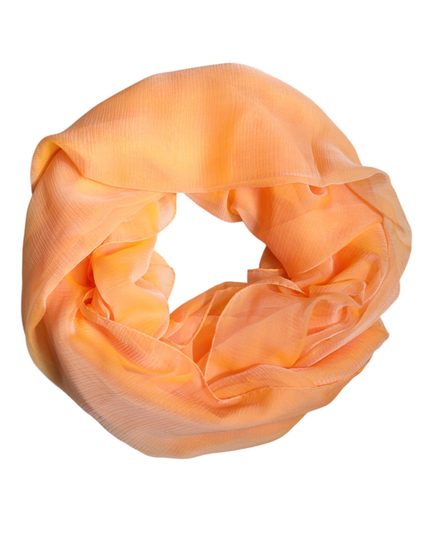 Dolce & Gabbana Orange Silk Rectangle Wrap Shawl Scarf | Regal Royce