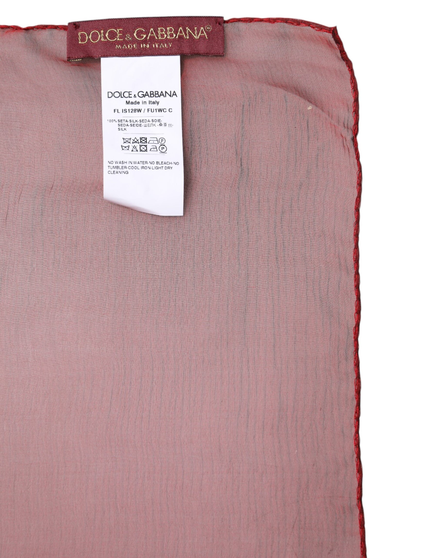 Dolce & Gabbana Red Silk Rectangle Women Wrap Shawl Scarf | Regal Royce