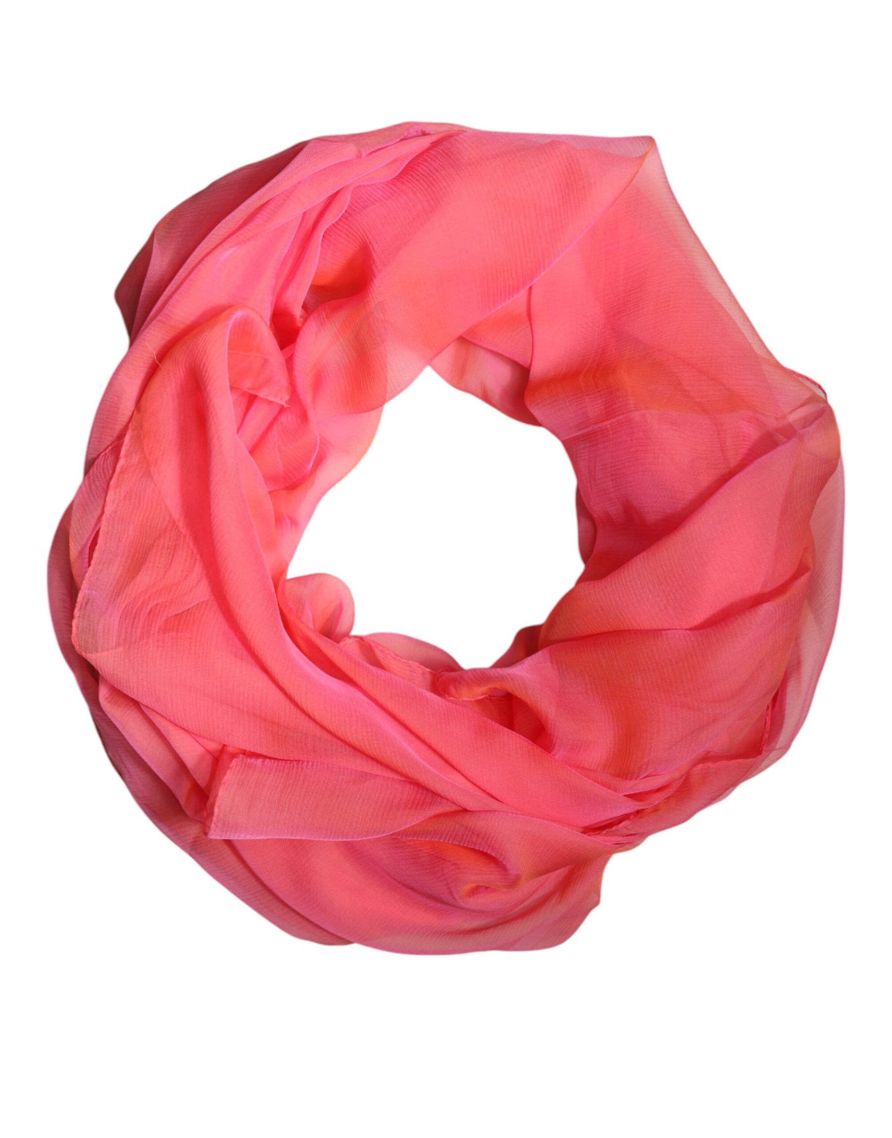 Dolce & Gabbana Pink Silk Rectangle Women Wrap Shawl Scarf | Regal Royce