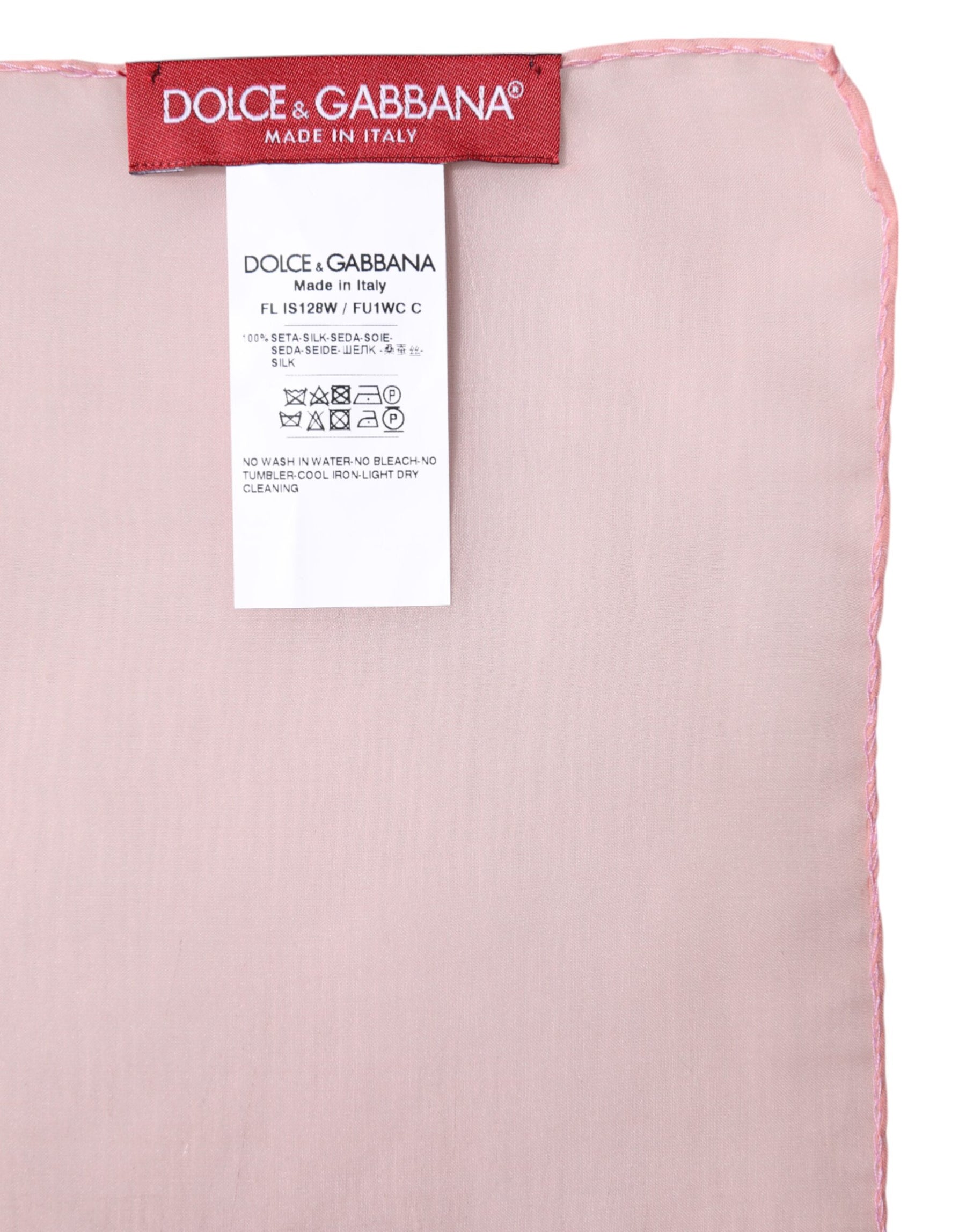 Dolce & Gabbana Pink Silk Rectangle Women Wrap Shawl Scarf | Regal Royce