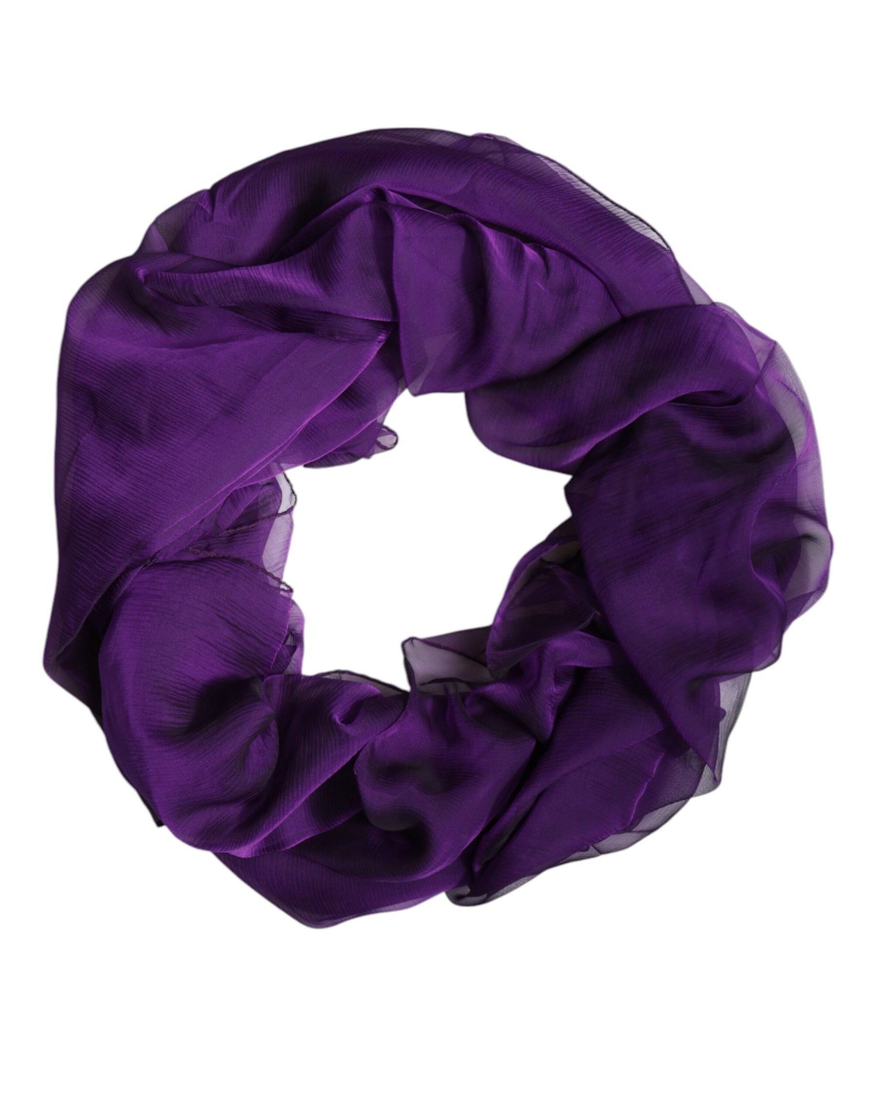Dolce & Gabbana Purple Silk Rectangle Wrap Shawl Scarf | Regal Royce