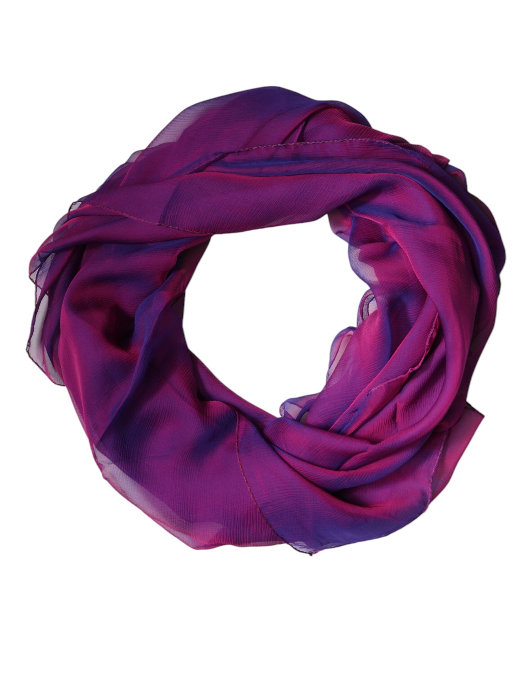 Dolce & Gabbana Purple Silk Rectangle Wrap Shawl Scarf | Regal Royce