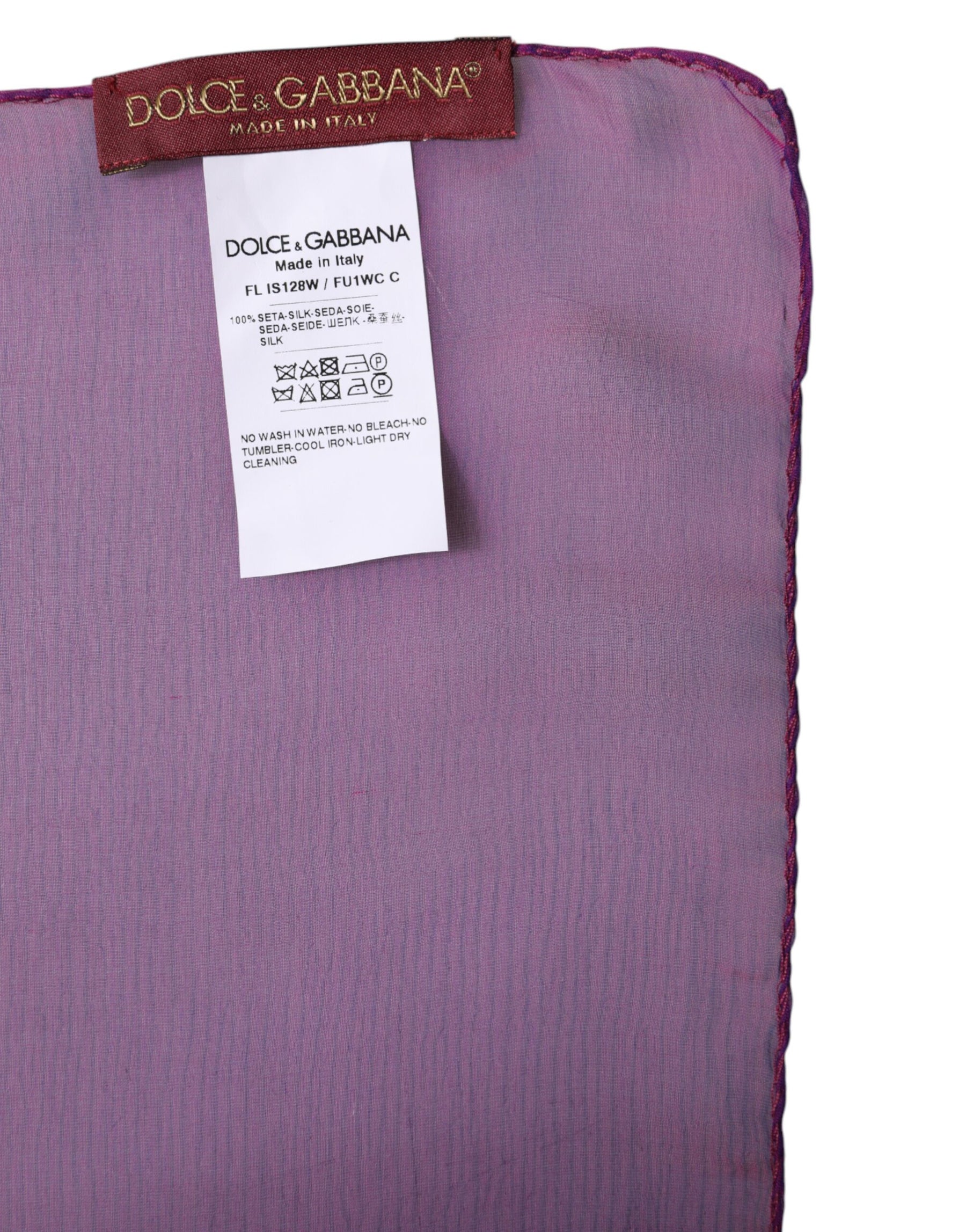Dolce & Gabbana Purple Silk Rectangle Wrap Shawl Scarf | Regal Royce