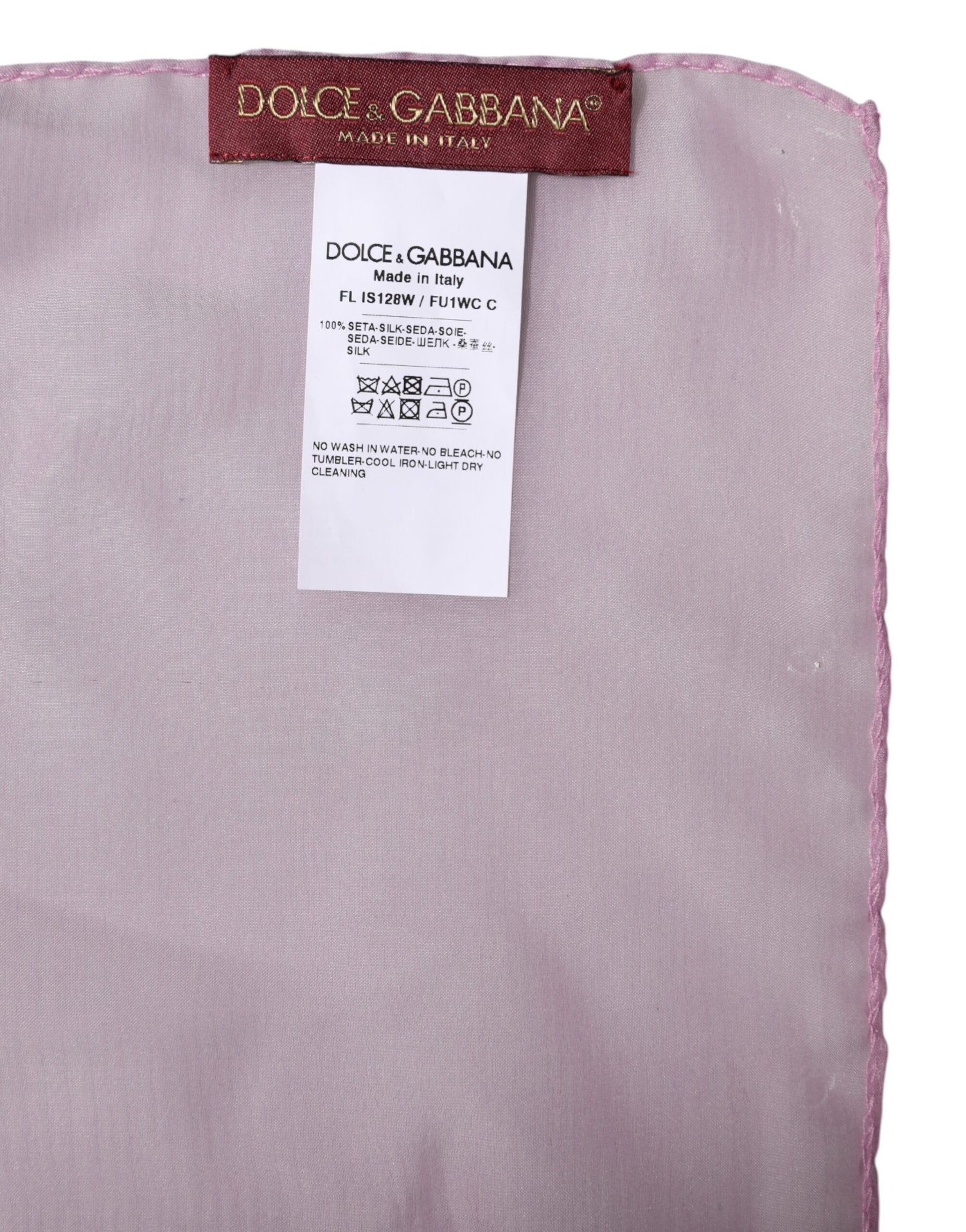 Dolce & Gabbana Pink Silk Rectangle Women Wrap Shawl Scarf | Regal Royce