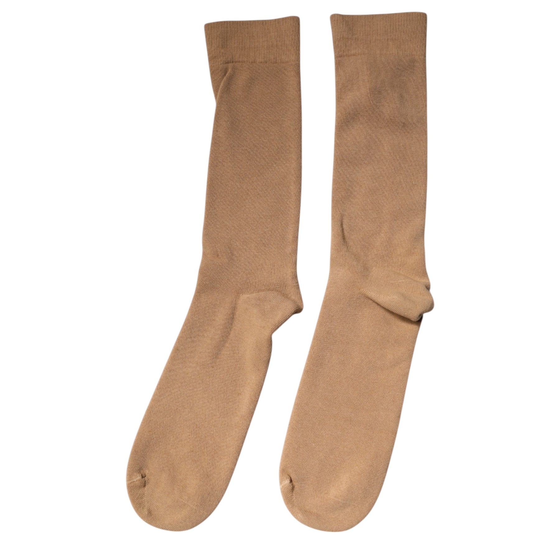 Dolce & Gabbana Brown Solid Cotton Mid Calf Men Socks | Regal Royce