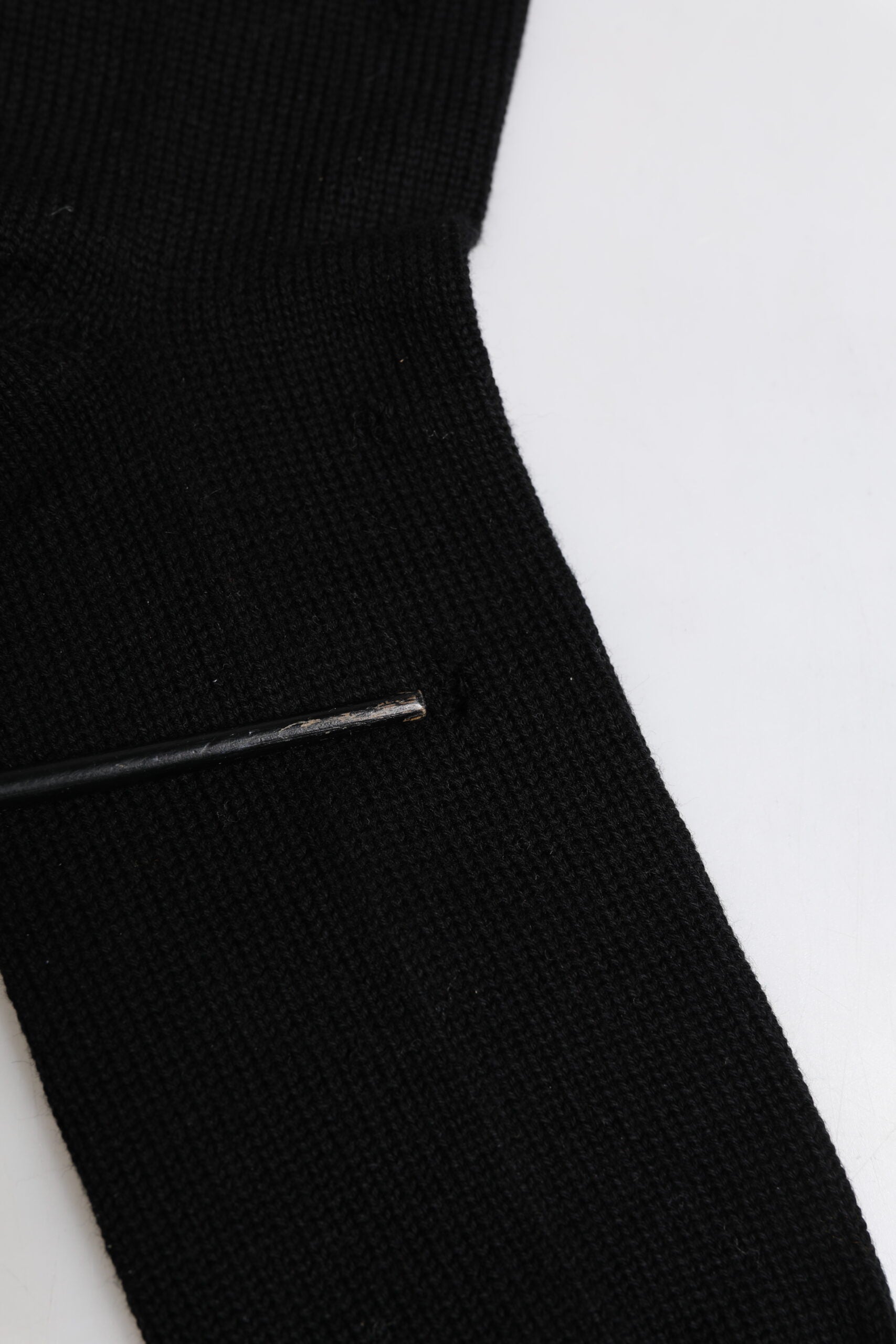 Dolce & Gabbana Black Solid Stretch Mid Calf Men Socks | Regal Royce