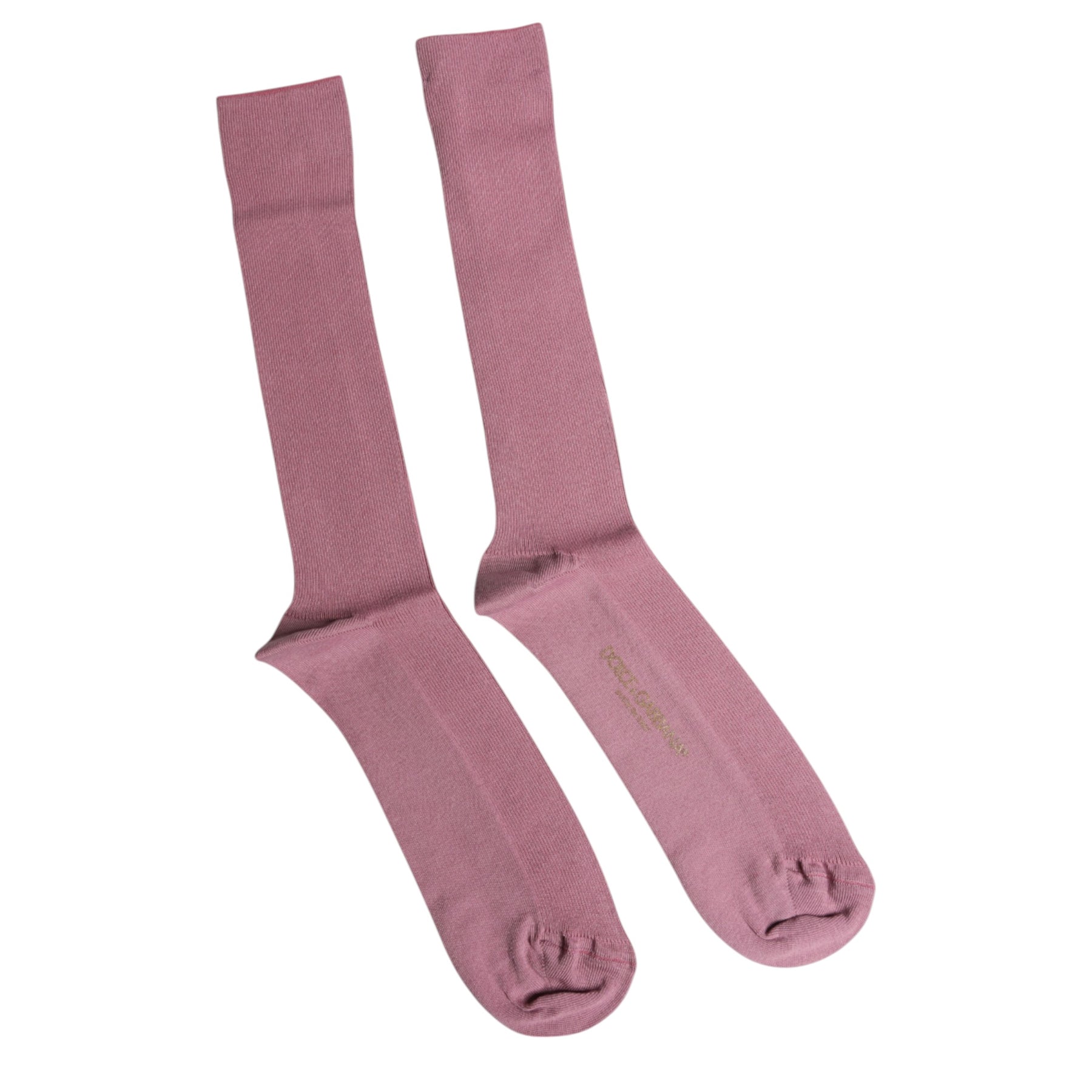 Dolce & Gabbana Rose Pink Cotton Over The Calf Socks | Regal Royce