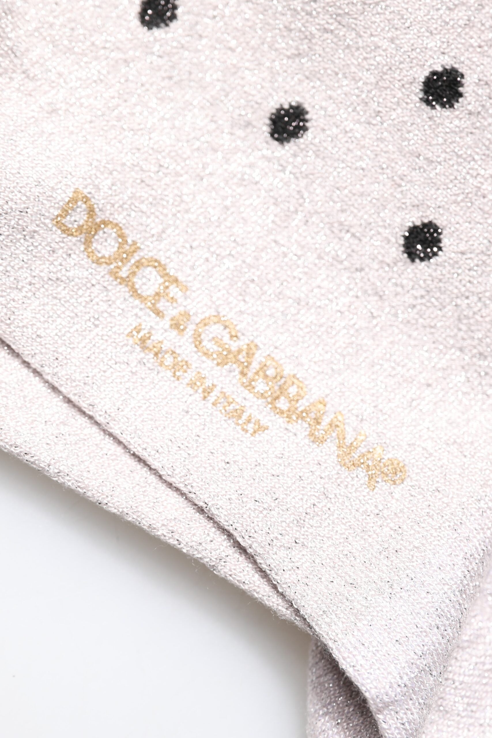 Dolce & Gabbana Gray Viscose Stretch Dotted Socks | Regal Royce