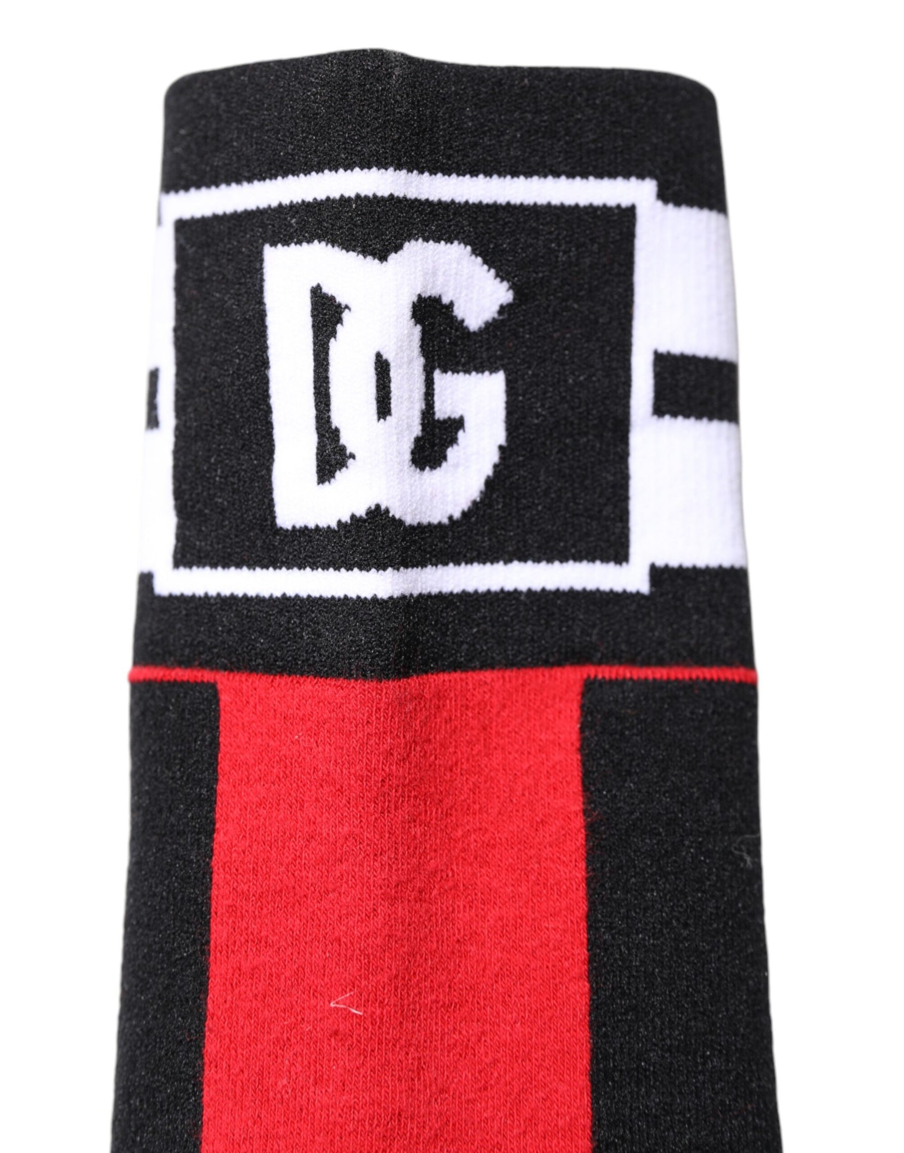 Dolce & Gabbana Red Cotton Stretch Printed Socks | Regal Royce