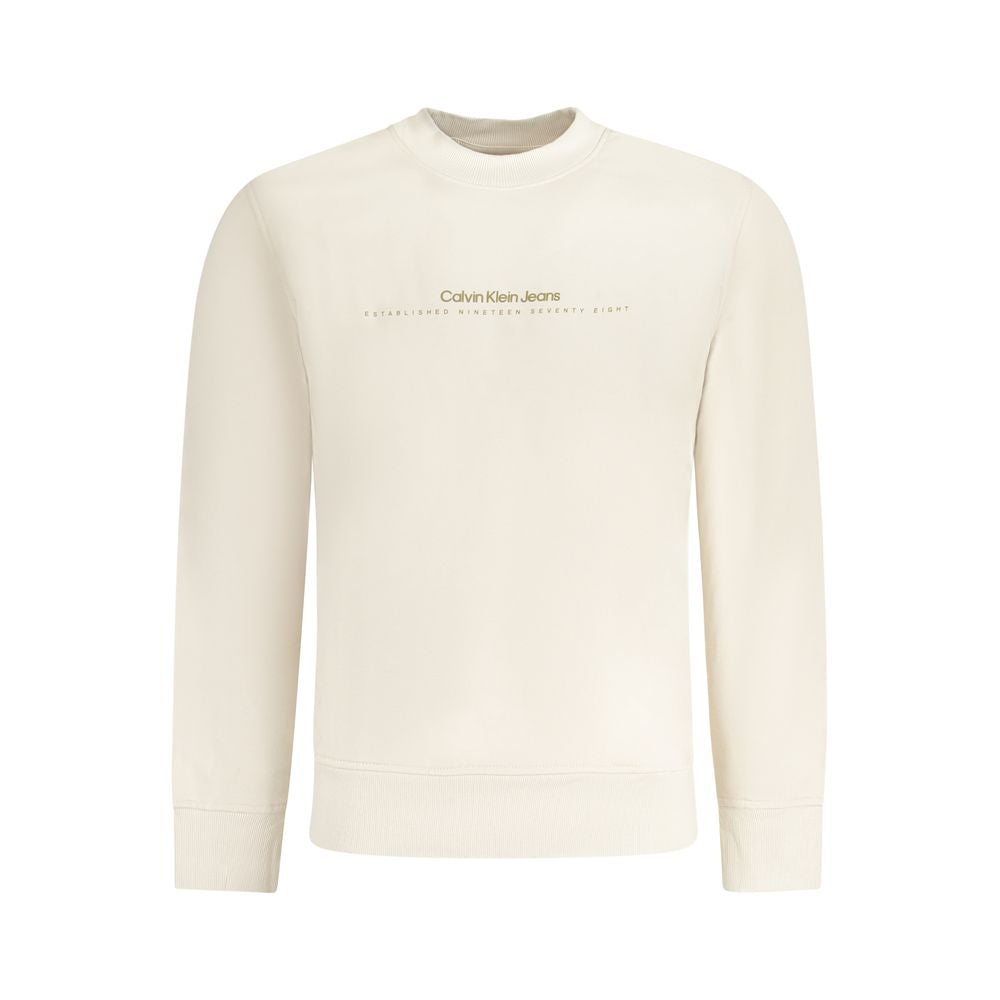 Calvin Klein Beige Cotton Men's Sweatshirt | Regal Royce