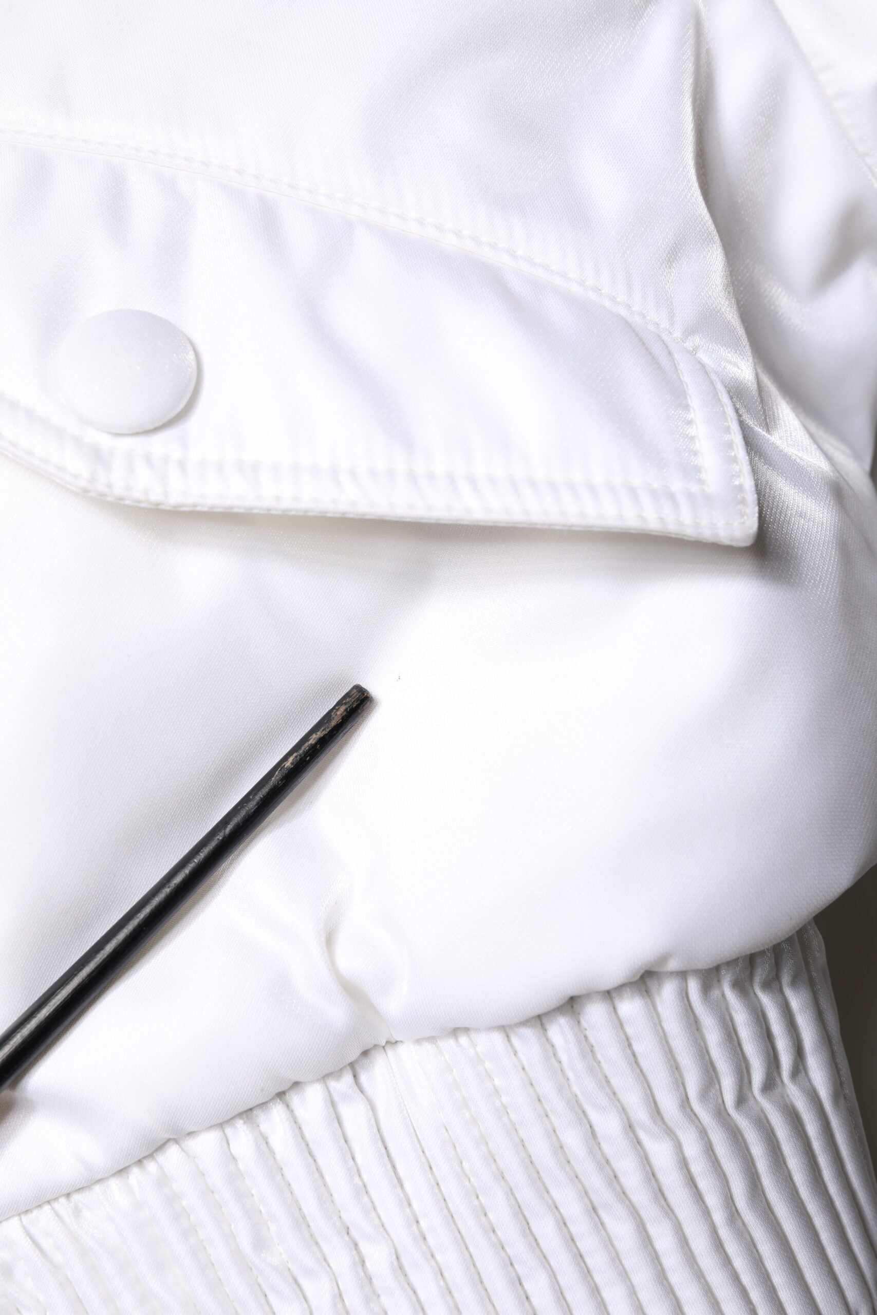 Dolce & Gabbana White Nylon Full Zip Cropped Bomber Jacket | Regal Royce