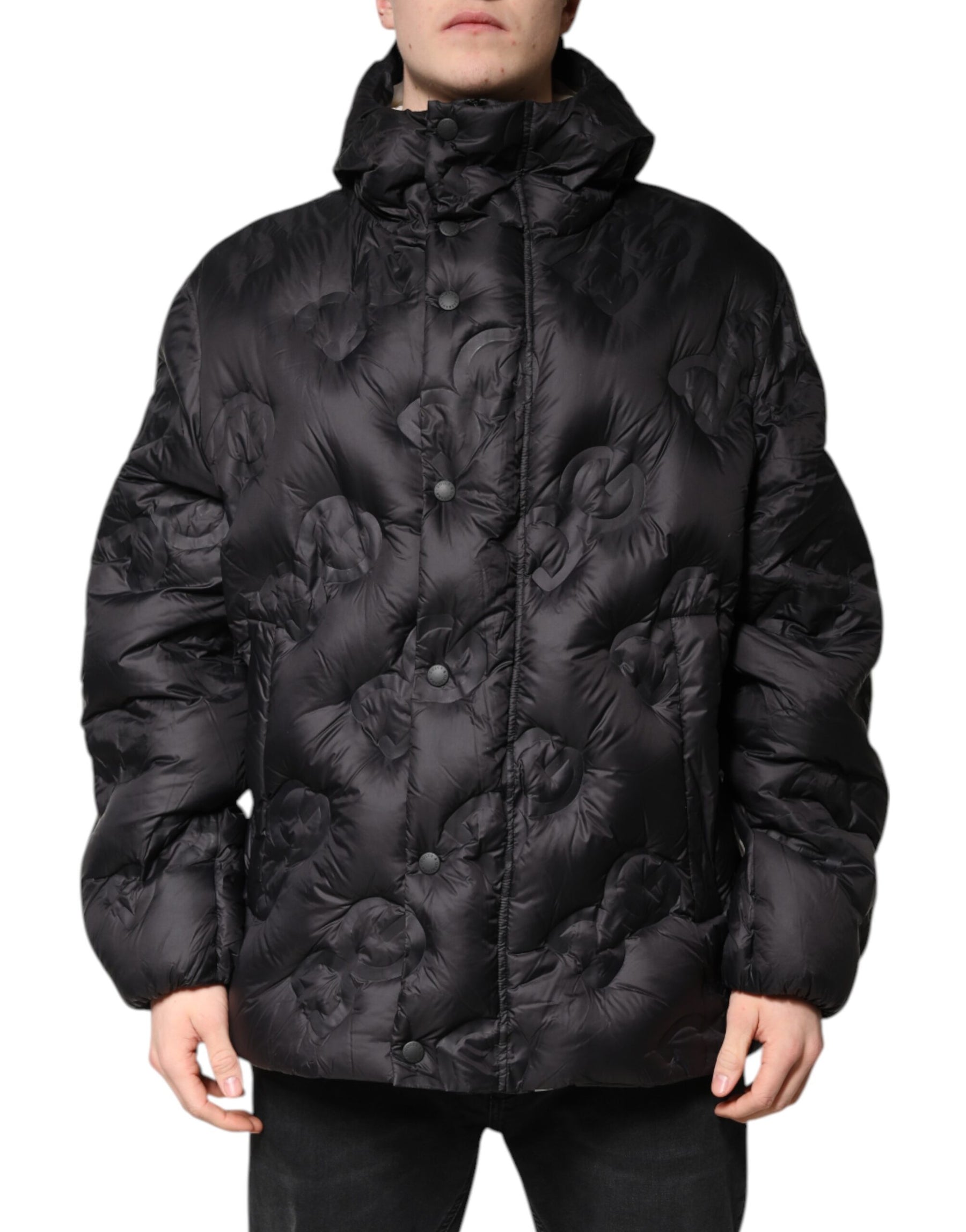 Dolce & Gabbana Black Hooded Parka Coat Winter Jacket | Regal Royce