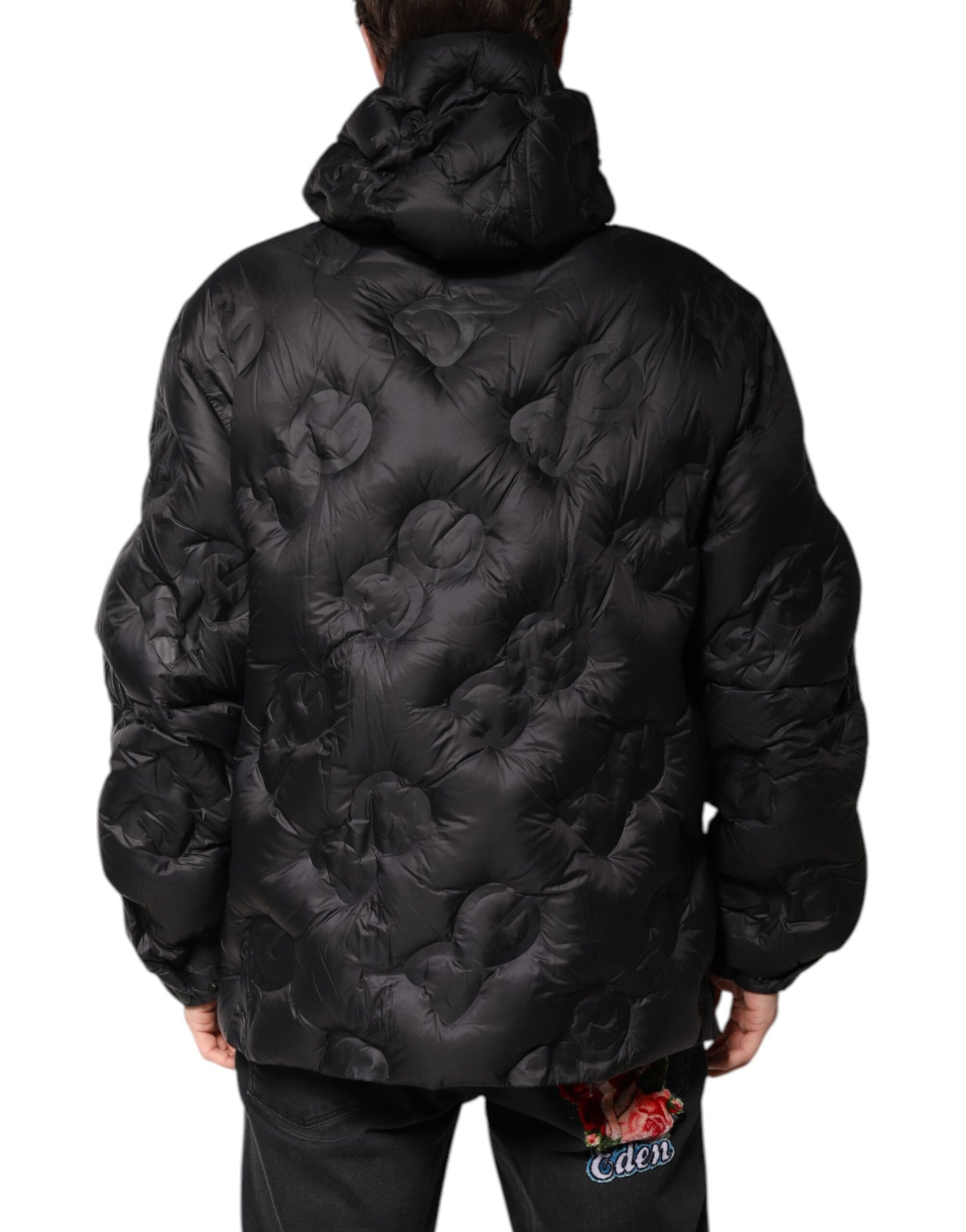 Dolce & Gabbana Black Hooded Parka Coat Winter Jacket | Regal Royce
