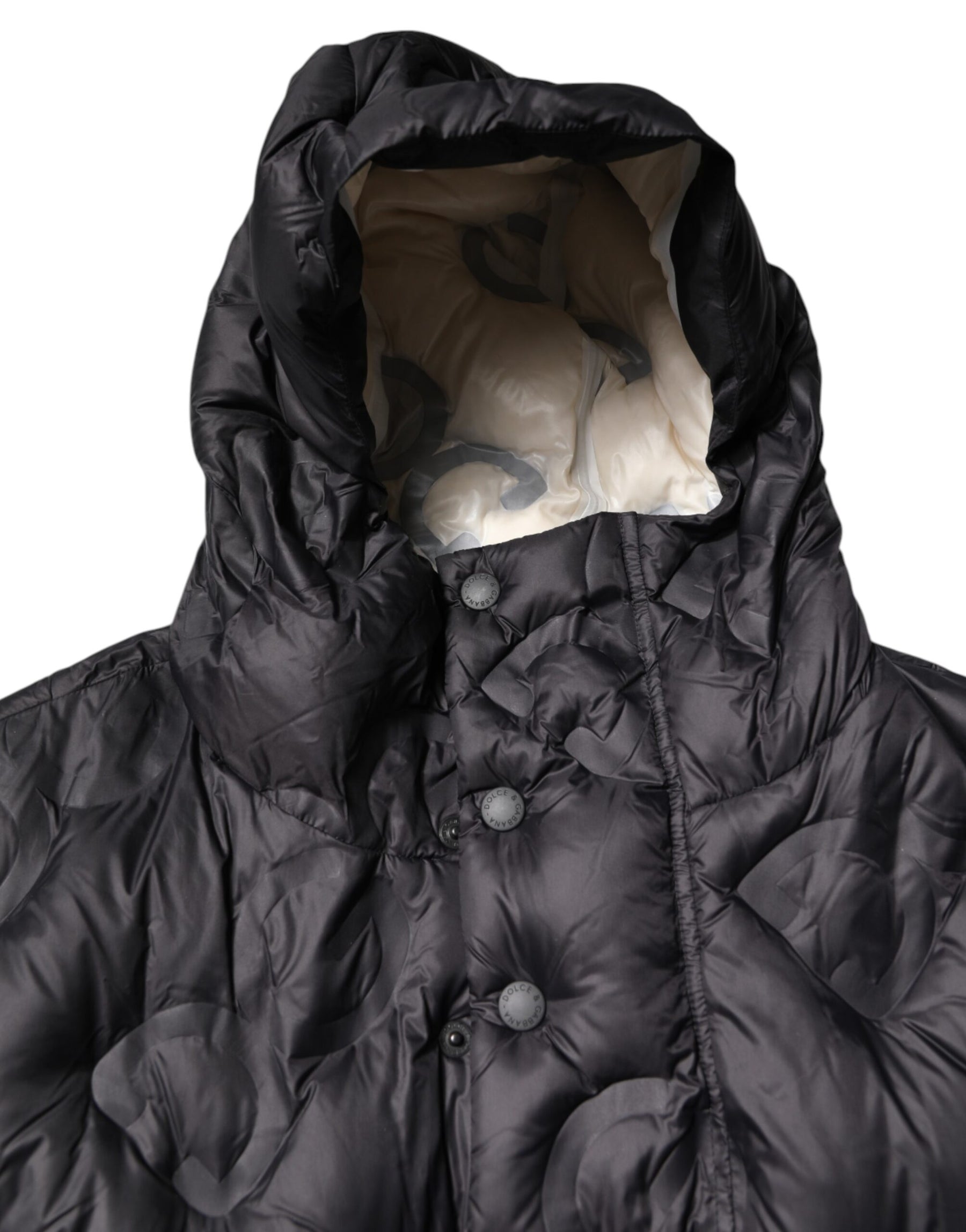 Dolce & Gabbana Black Hooded Parka Coat Winter Jacket | Regal Royce