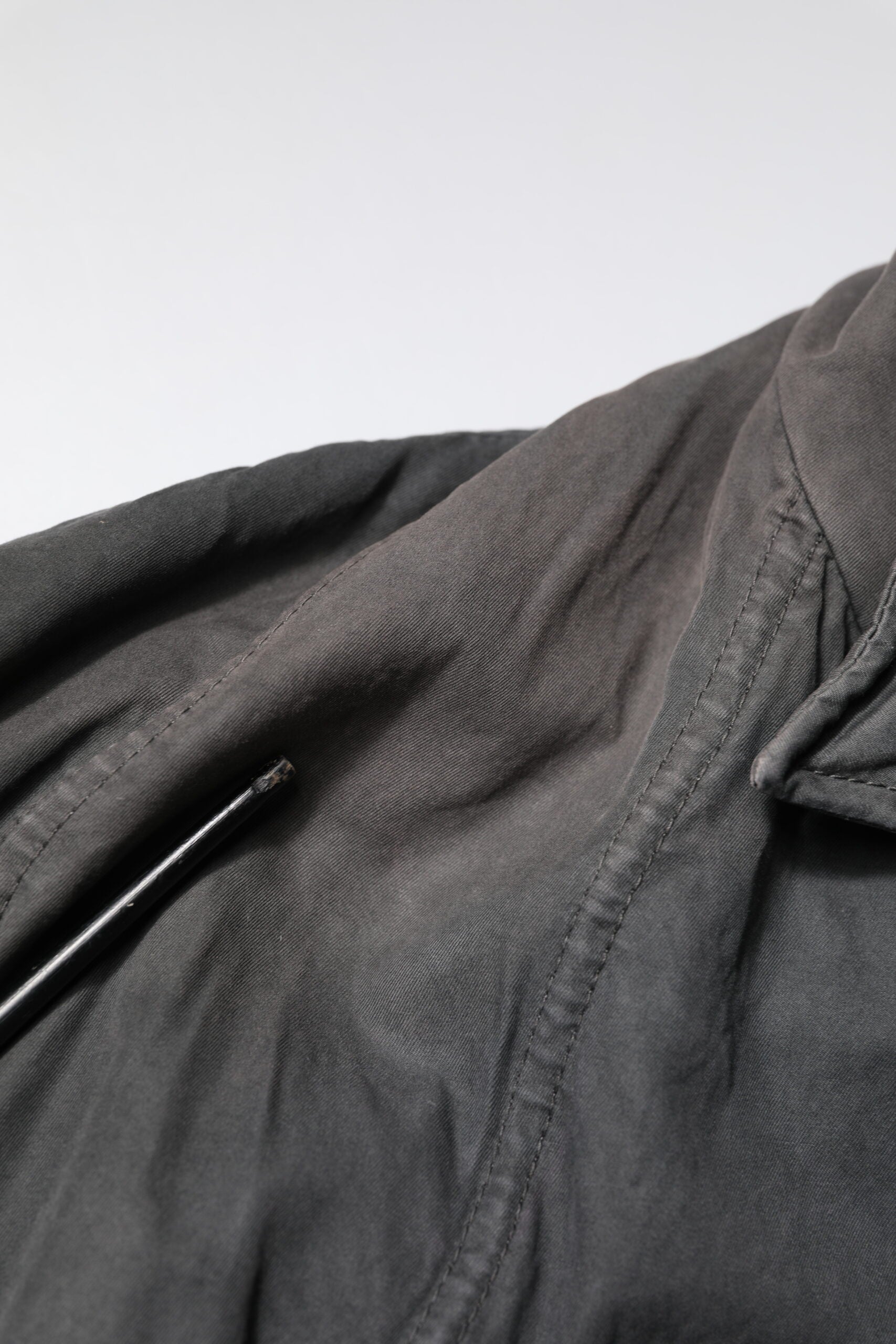 Dolce & Gabbana Black Solid Cotton Collared Coat Jacket | Regal Royce