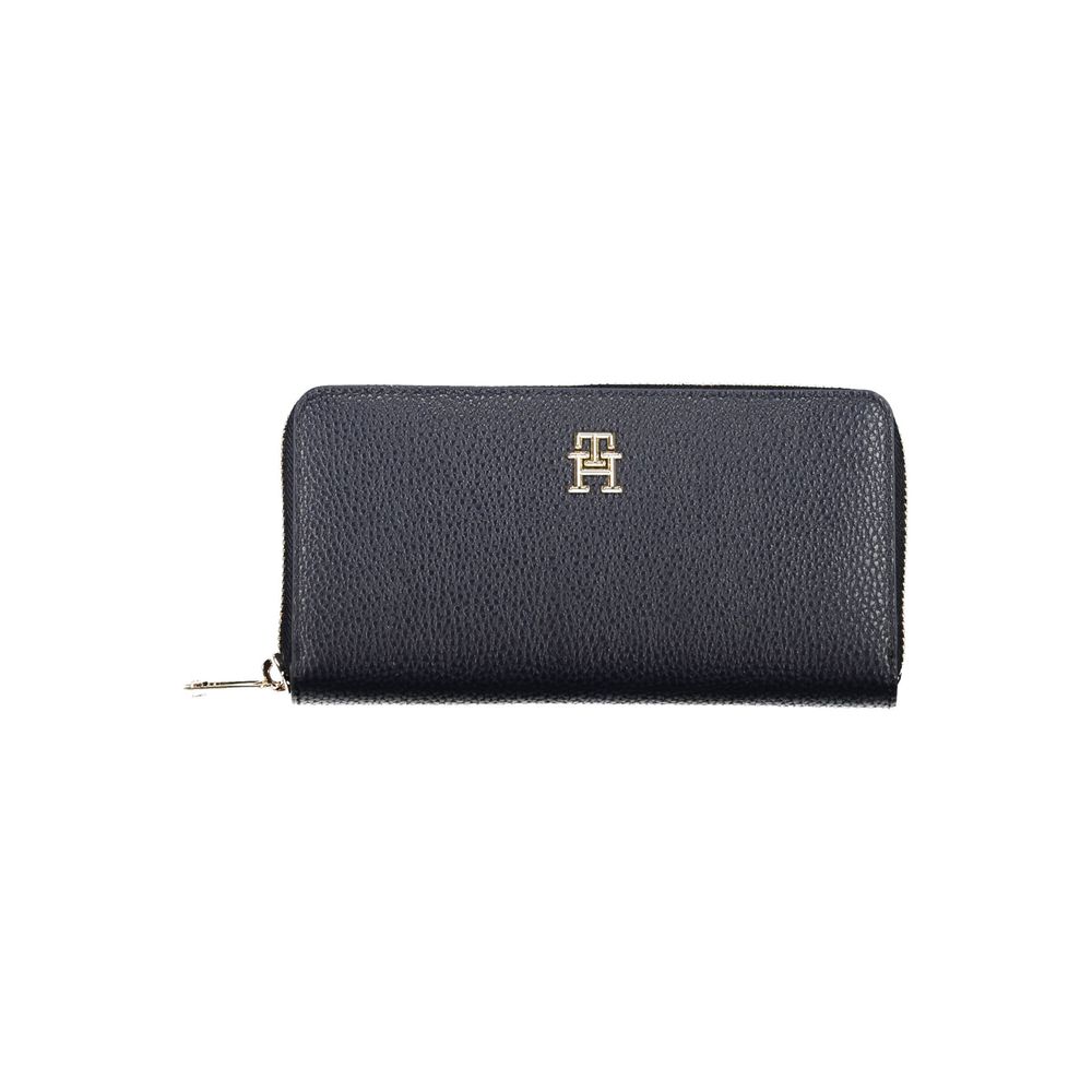 Tommy Hilfiger Blue Polyurethane Women Wallet | Regal Royce