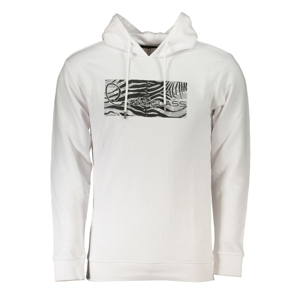 Cavalli Class White Cotton Men Sweater | Regal Royce
