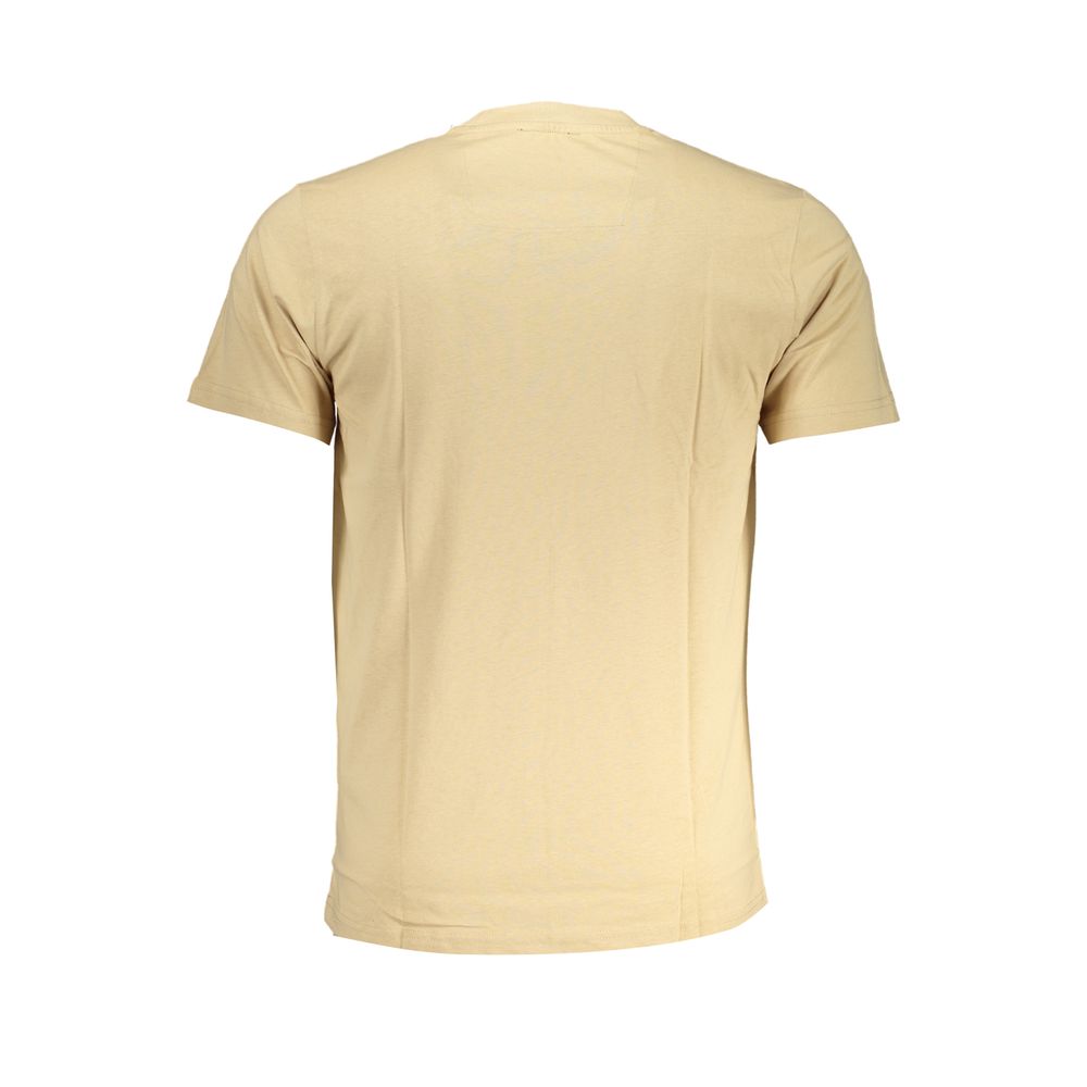 Cavalli Class Beige Cotton Men T-Shirt | Regal Royce