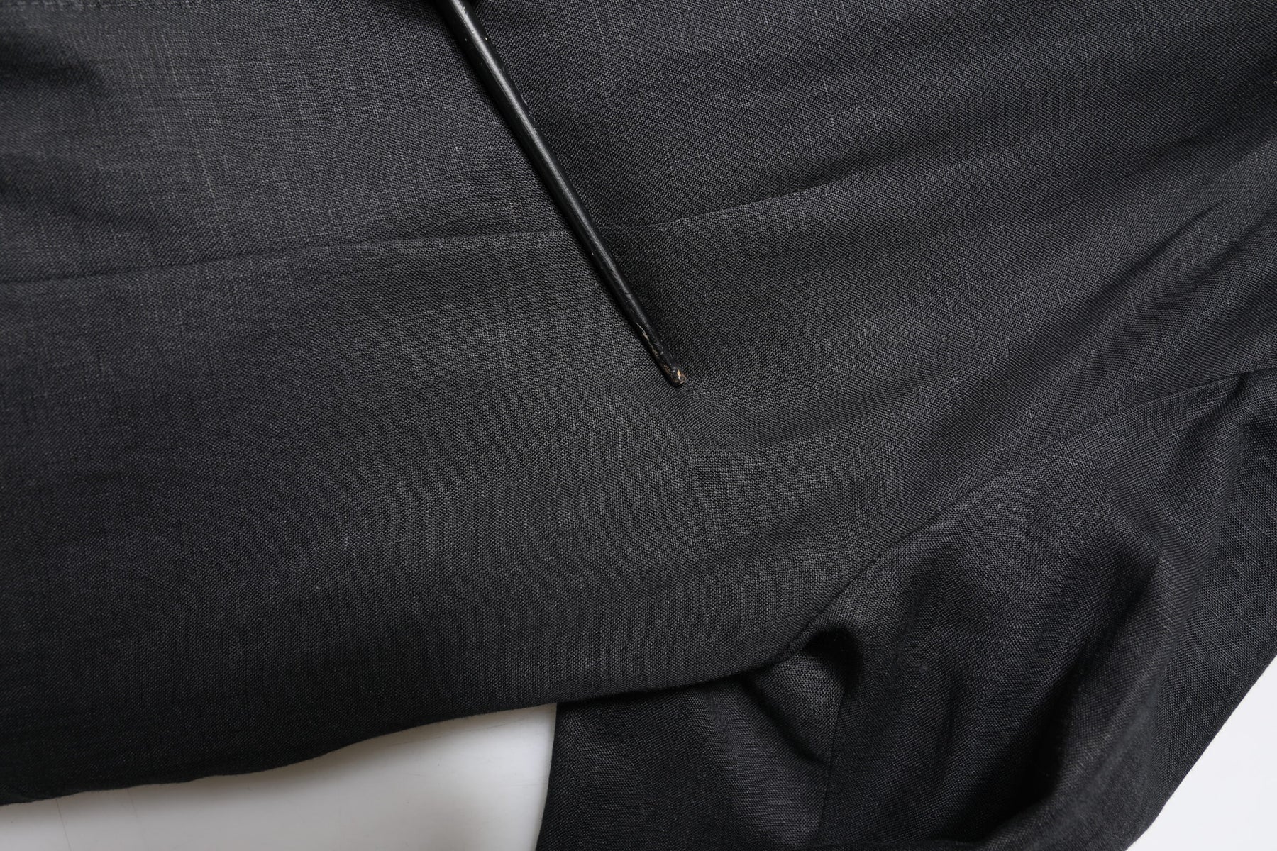 Dolce & Gabbana Black Linen Single Breasted Men Coat Blazer | Regal Royce