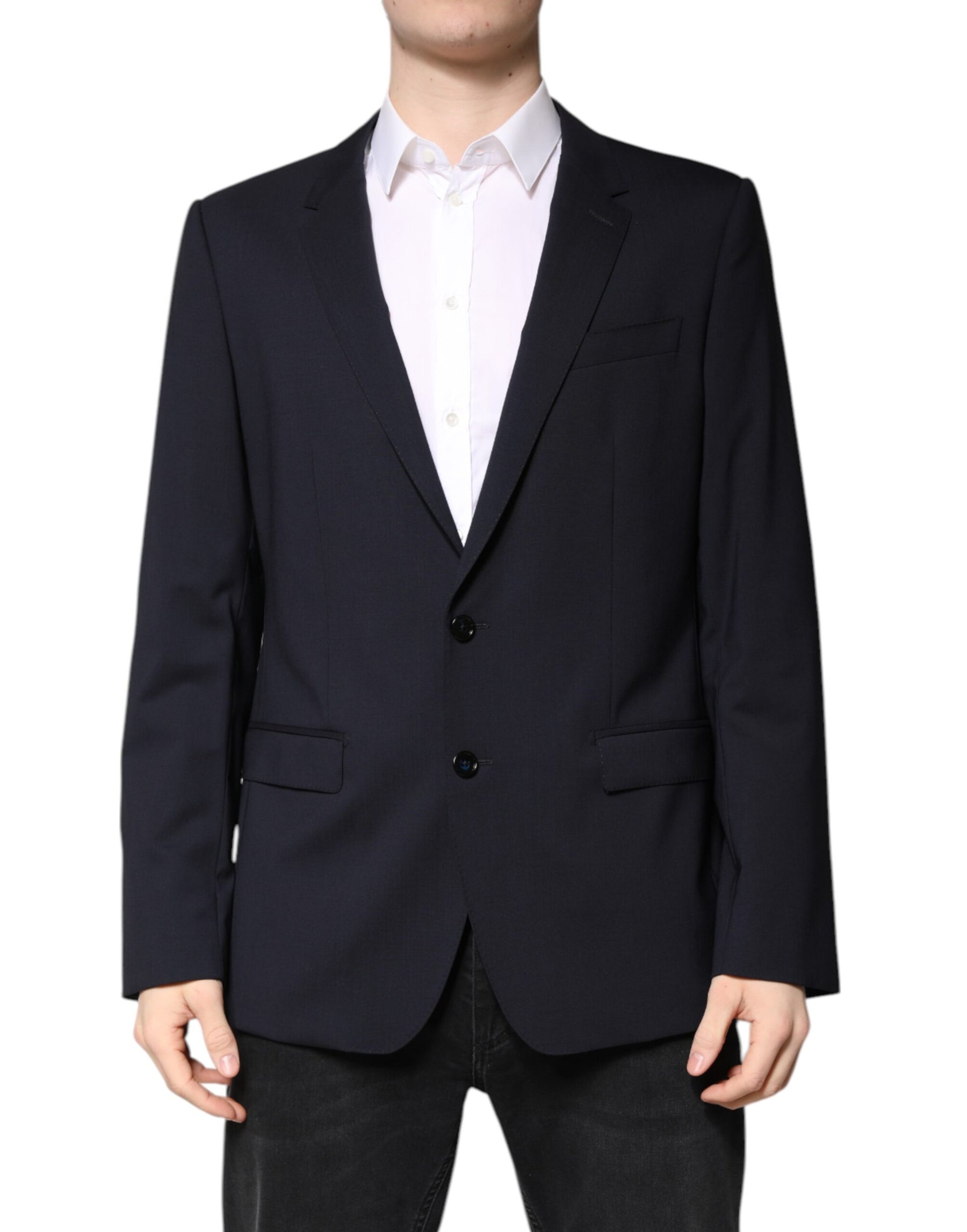 Dolce & Gabbana Black MARTINI Single Breasted Coat Blazer | Regal Royce