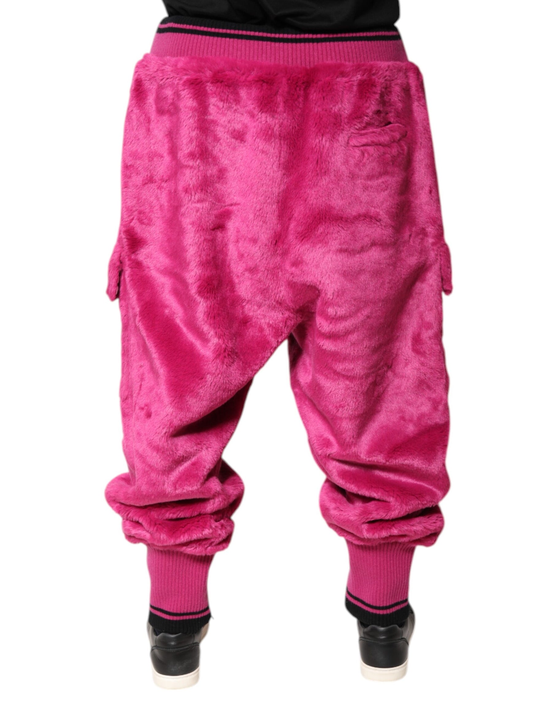 Dolce & Gabbana Pink Acrylic Cargo Jogging Sweatpants Pants | Regal Royce