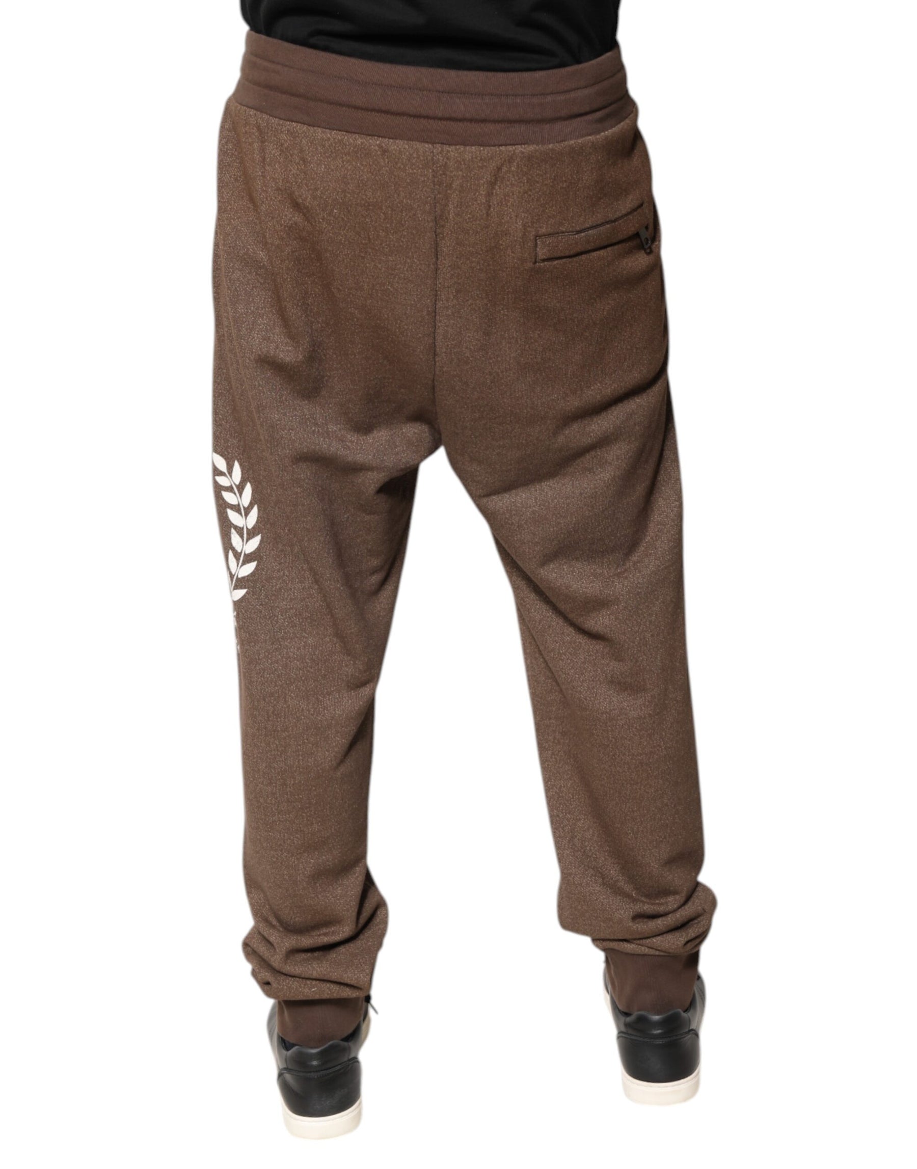Dolce & Gabbana Brown Cotton Jogger Sweatpants Pants | Regal Royce