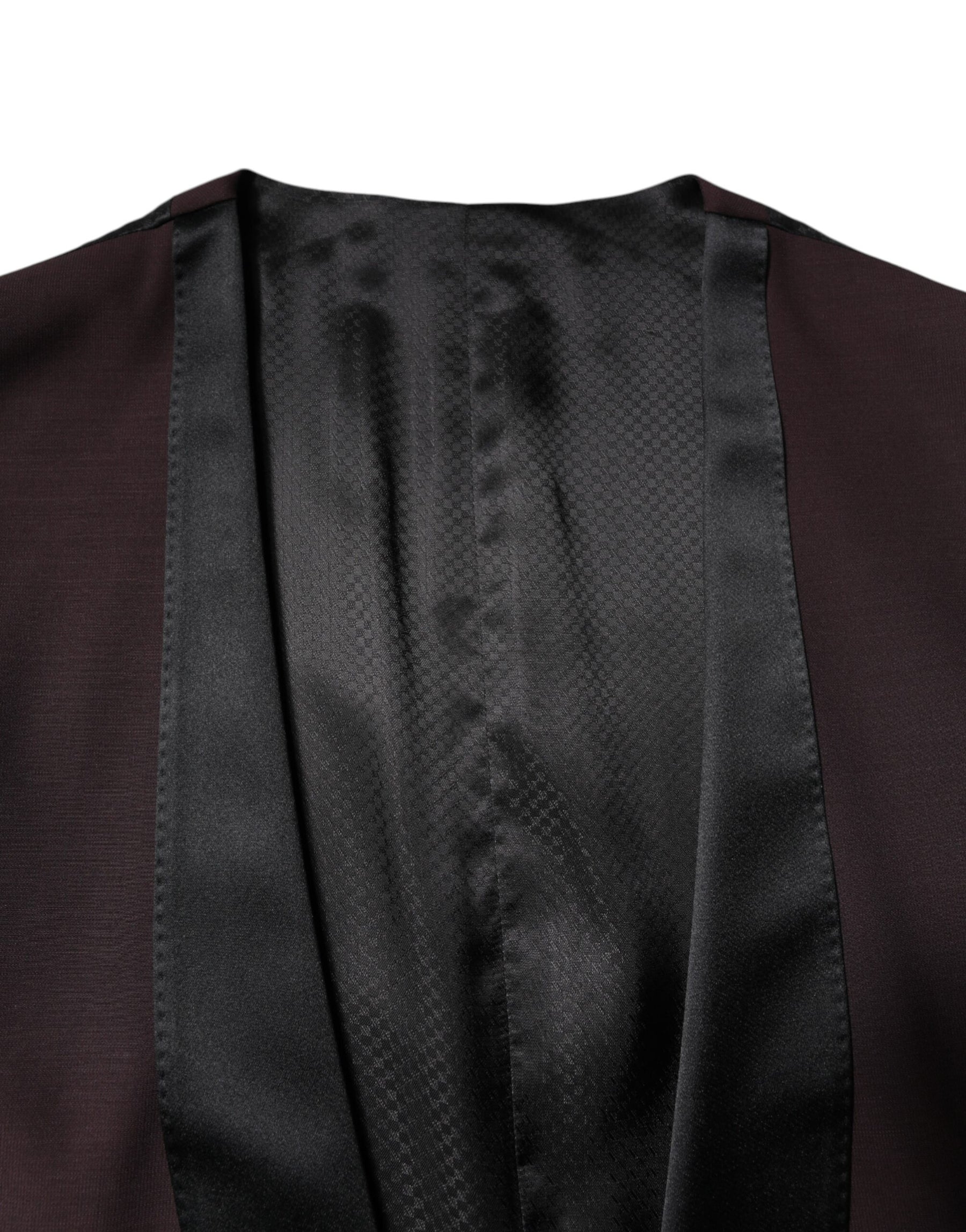 Dolce & Gabbana Maroon Wool Waistcoat Dress Formal Vest | Regal Royce
